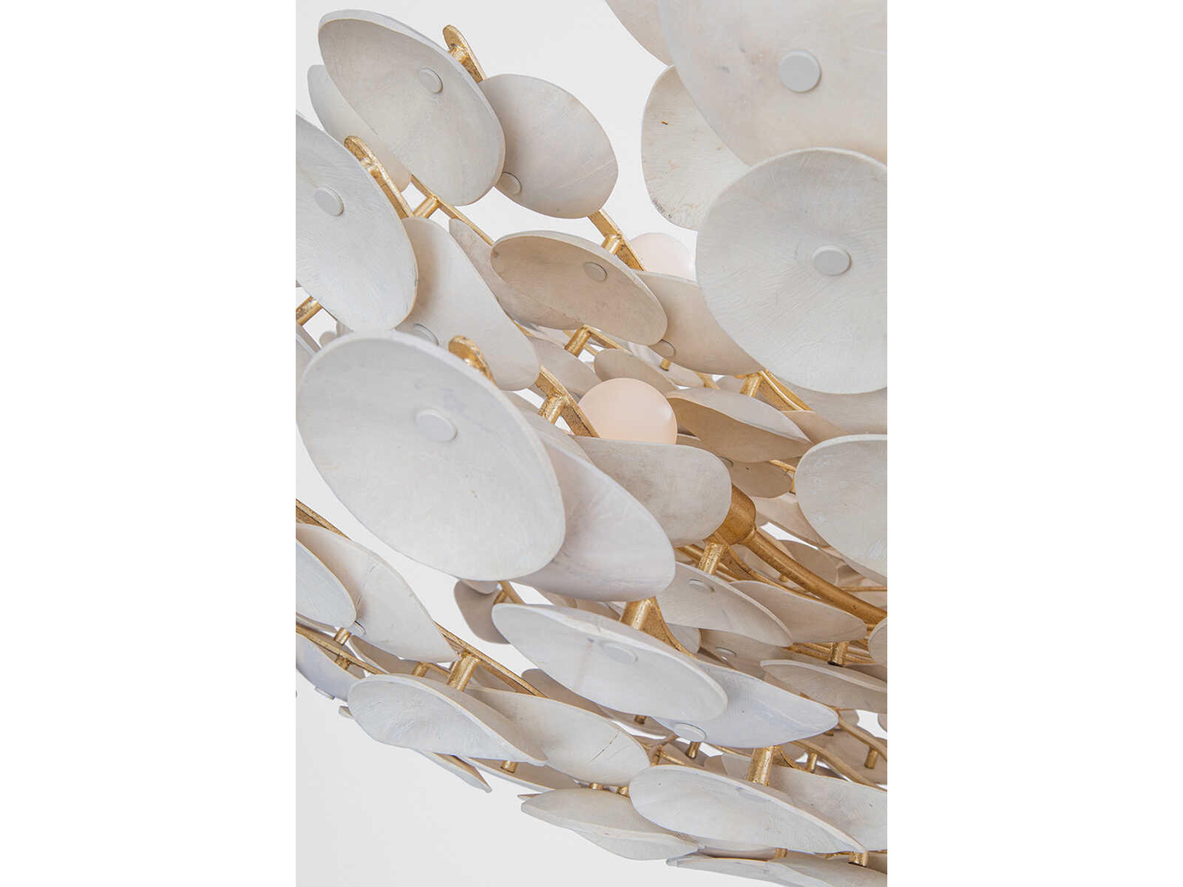 Corbett Lighting Aimi 12-Light Vintage Gold Leaf Pendant
