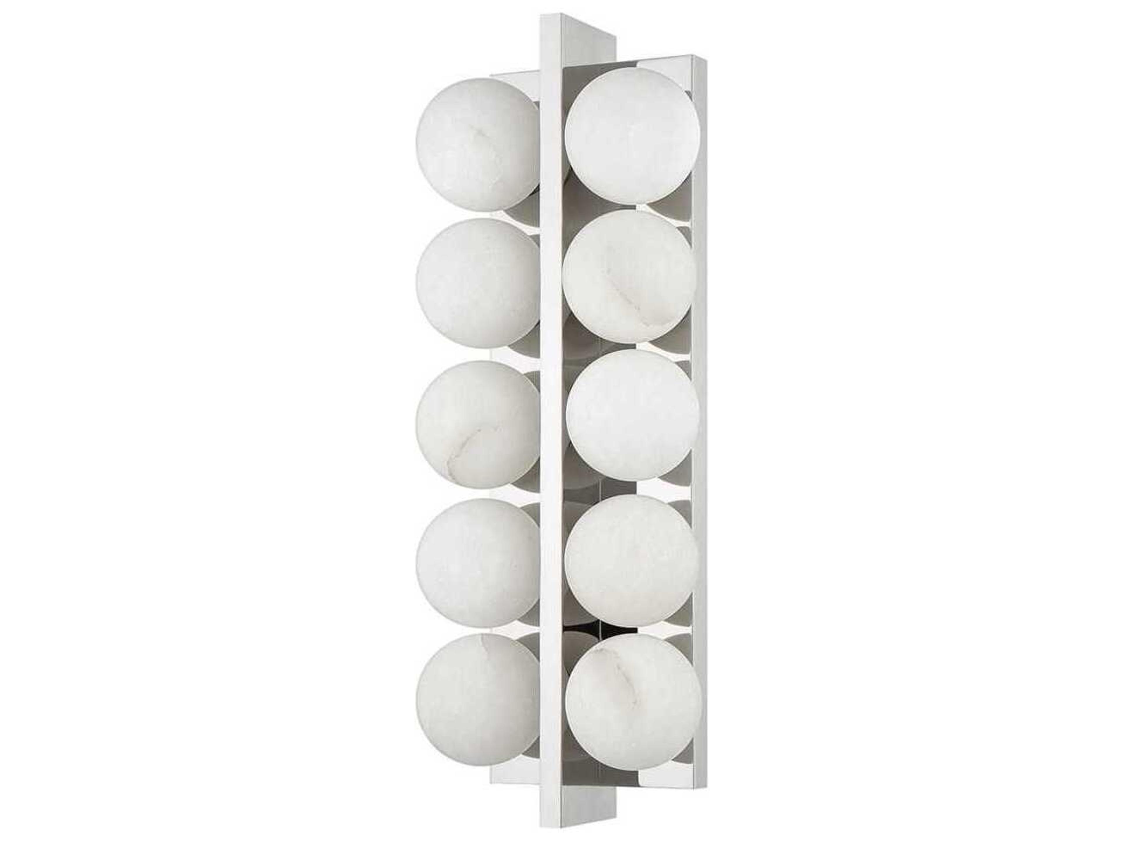 Emille 10-Light Polished Nickel Glass Vanity Light