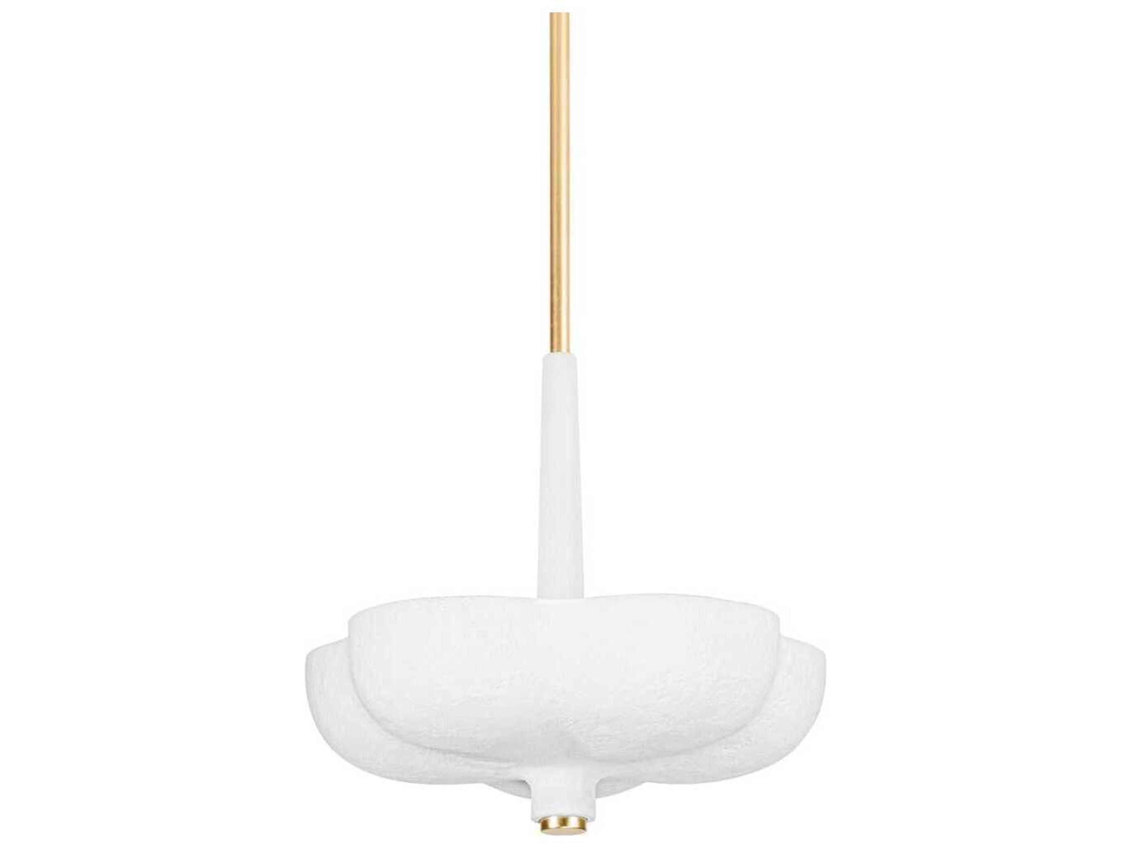 Rimini 3-Light Gold Leaf Bowl Pendant