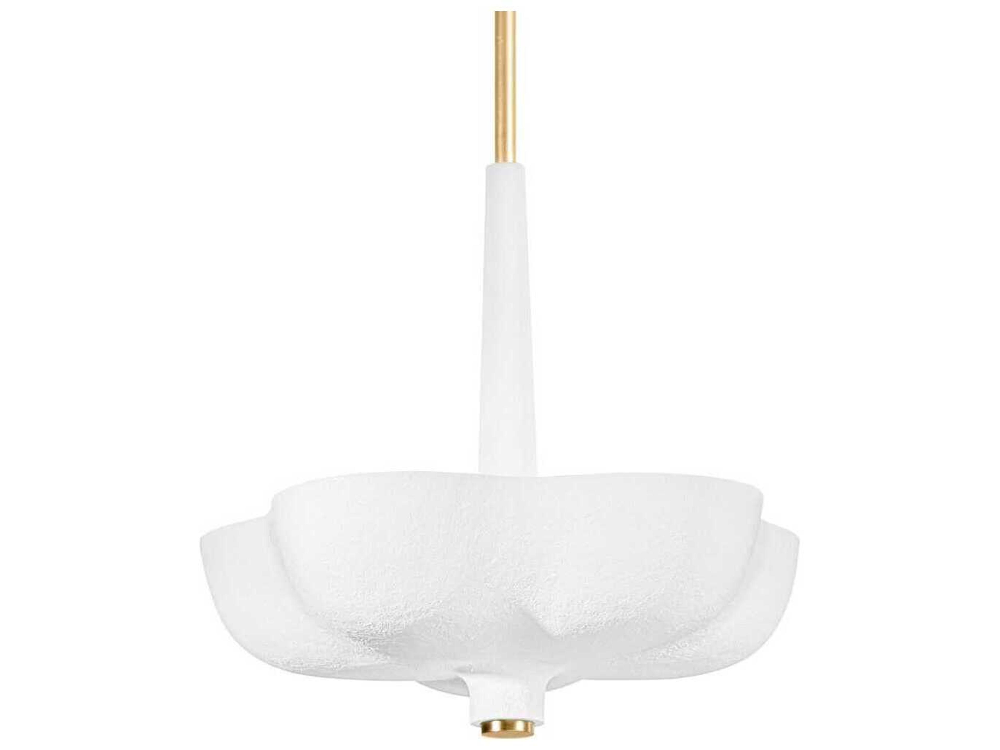 Rimini 5-Light Gold Leaf Bowl Pendant