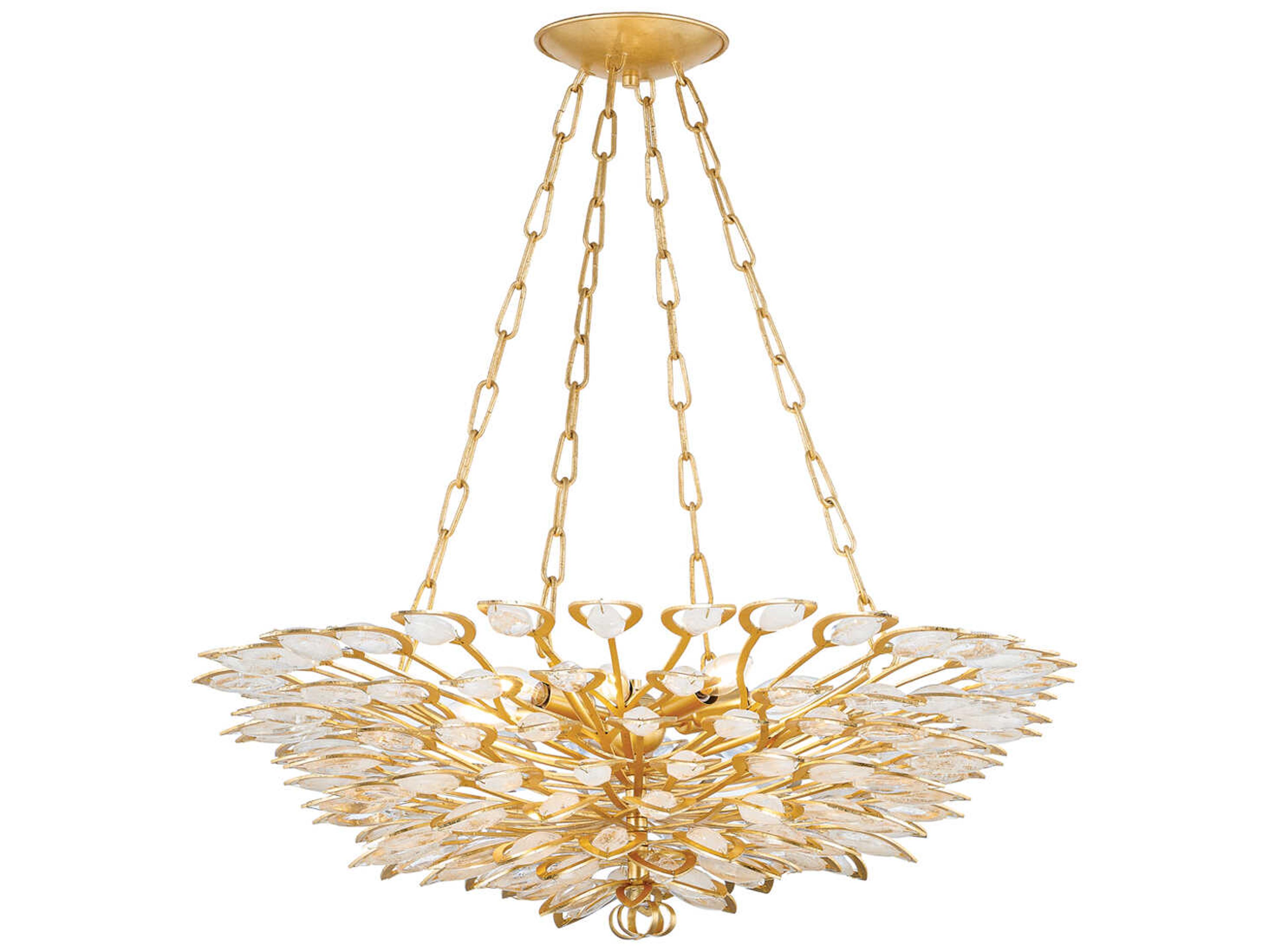 Corbett Lighting Vittoria 8-Light Gold Leaf Candelabra Chandelier