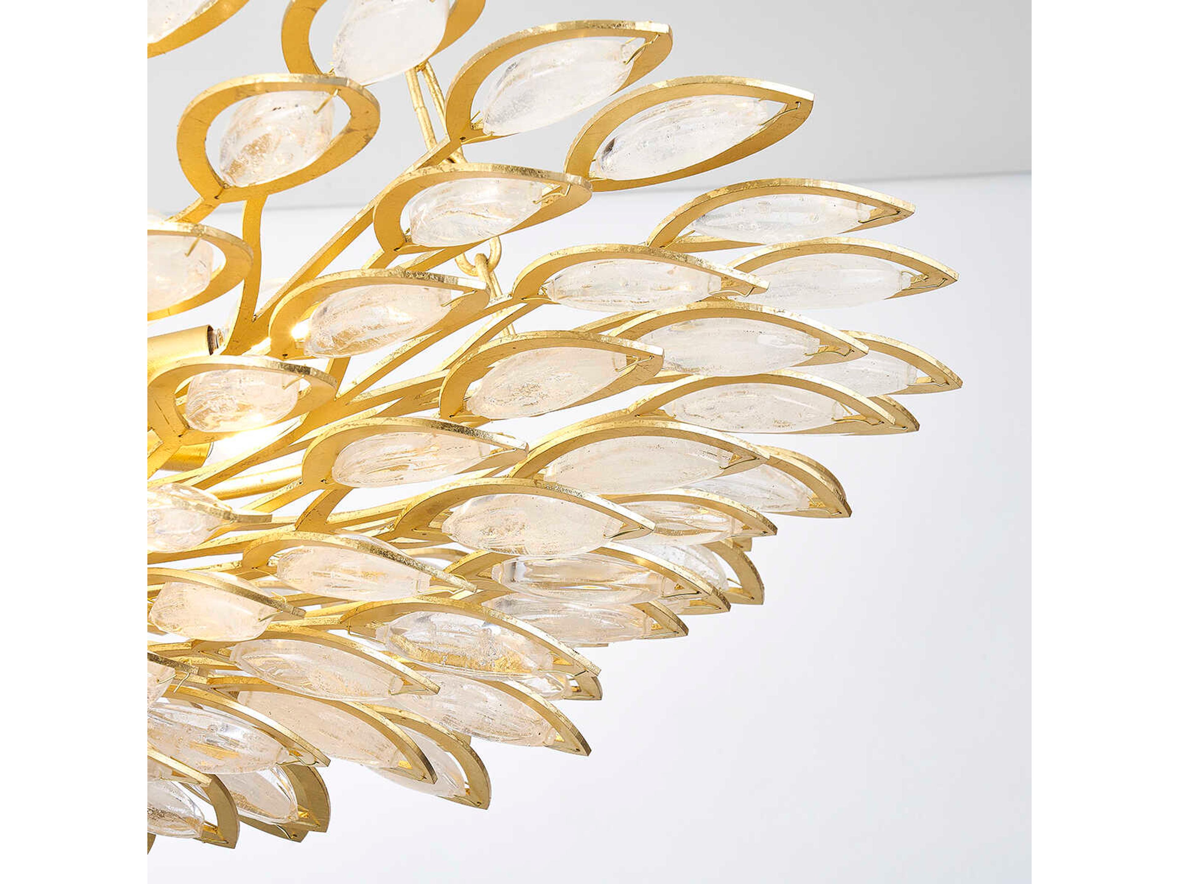 Corbett Lighting Vittoria 8-Light Gold Leaf Candelabra Chandelier