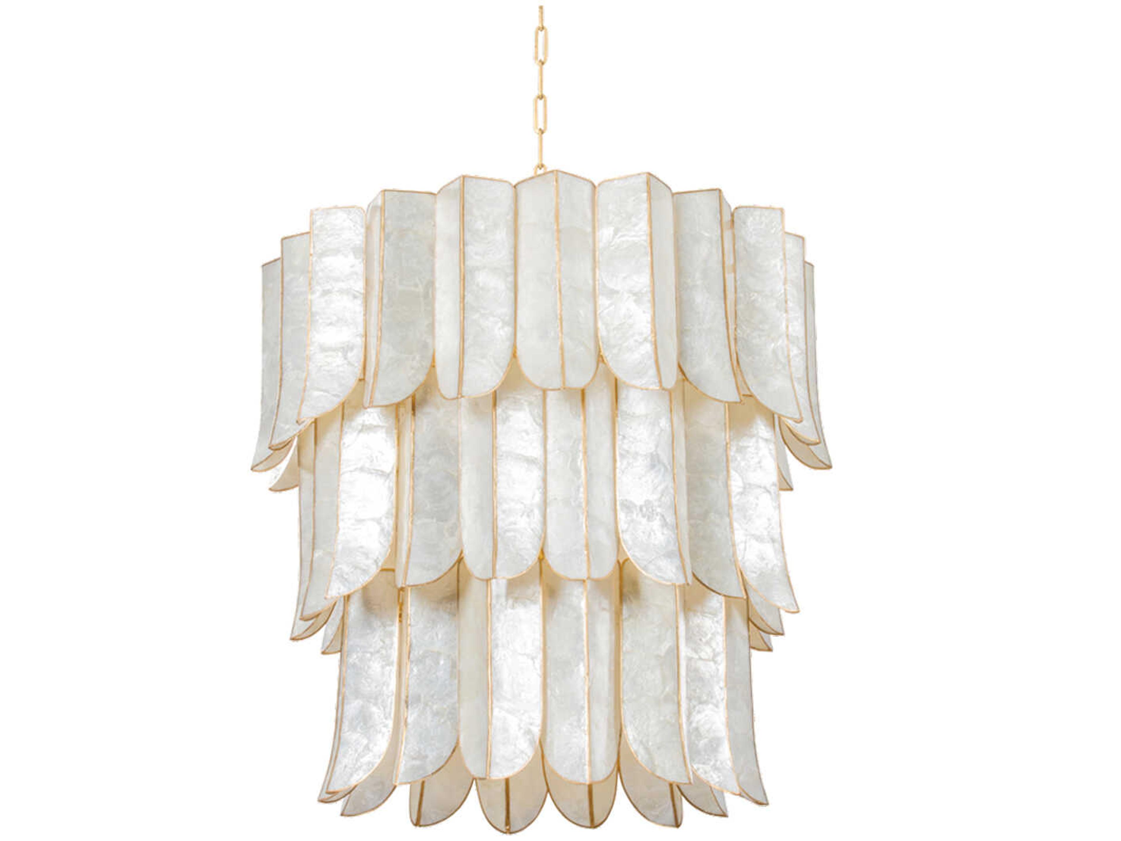 Cartagena 16-Light Chandelier in Vintage Gold Leaf