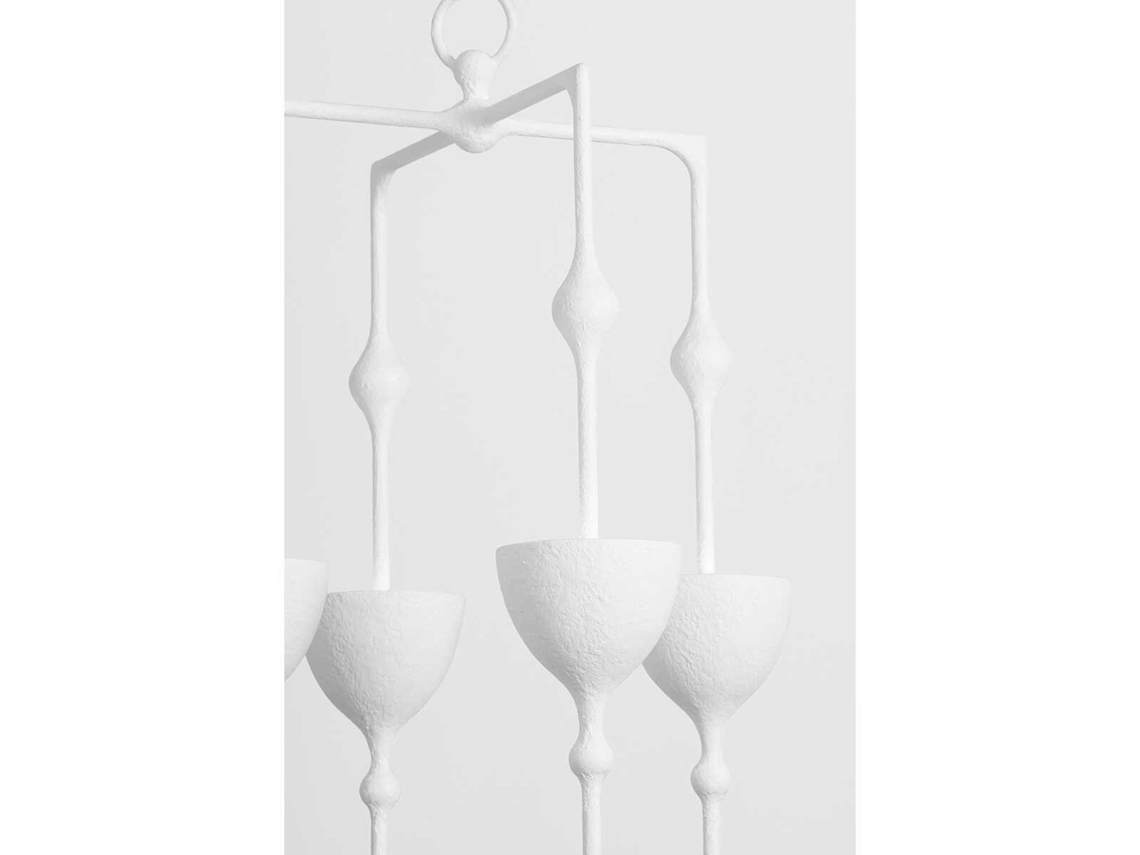 Corbett Lighting Antalya 4-Light Gesso White Geometric Pendant