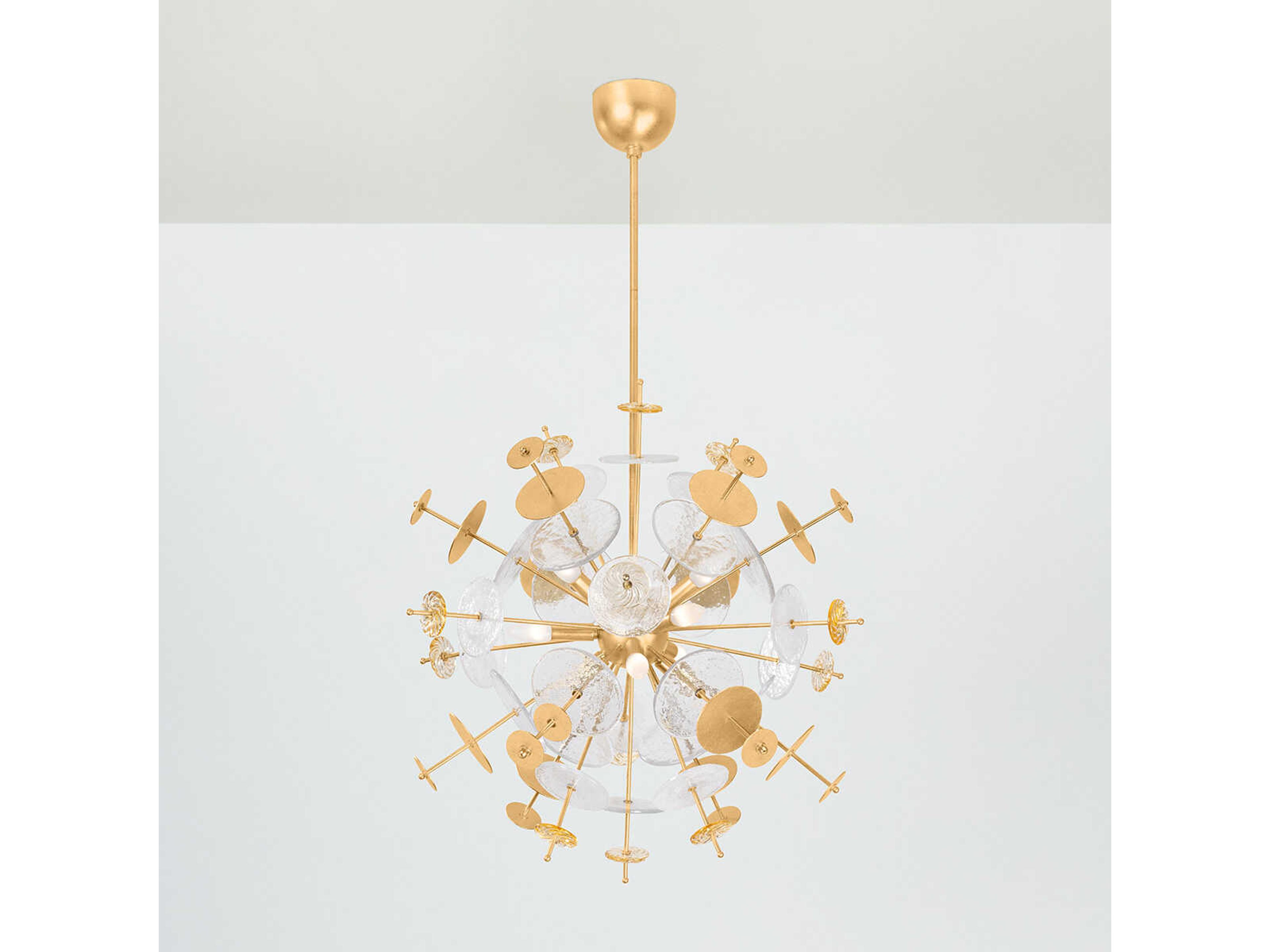 Corbett Lighting Gleason 9-Light Vintage Gold Leaf Sputnik Pendant