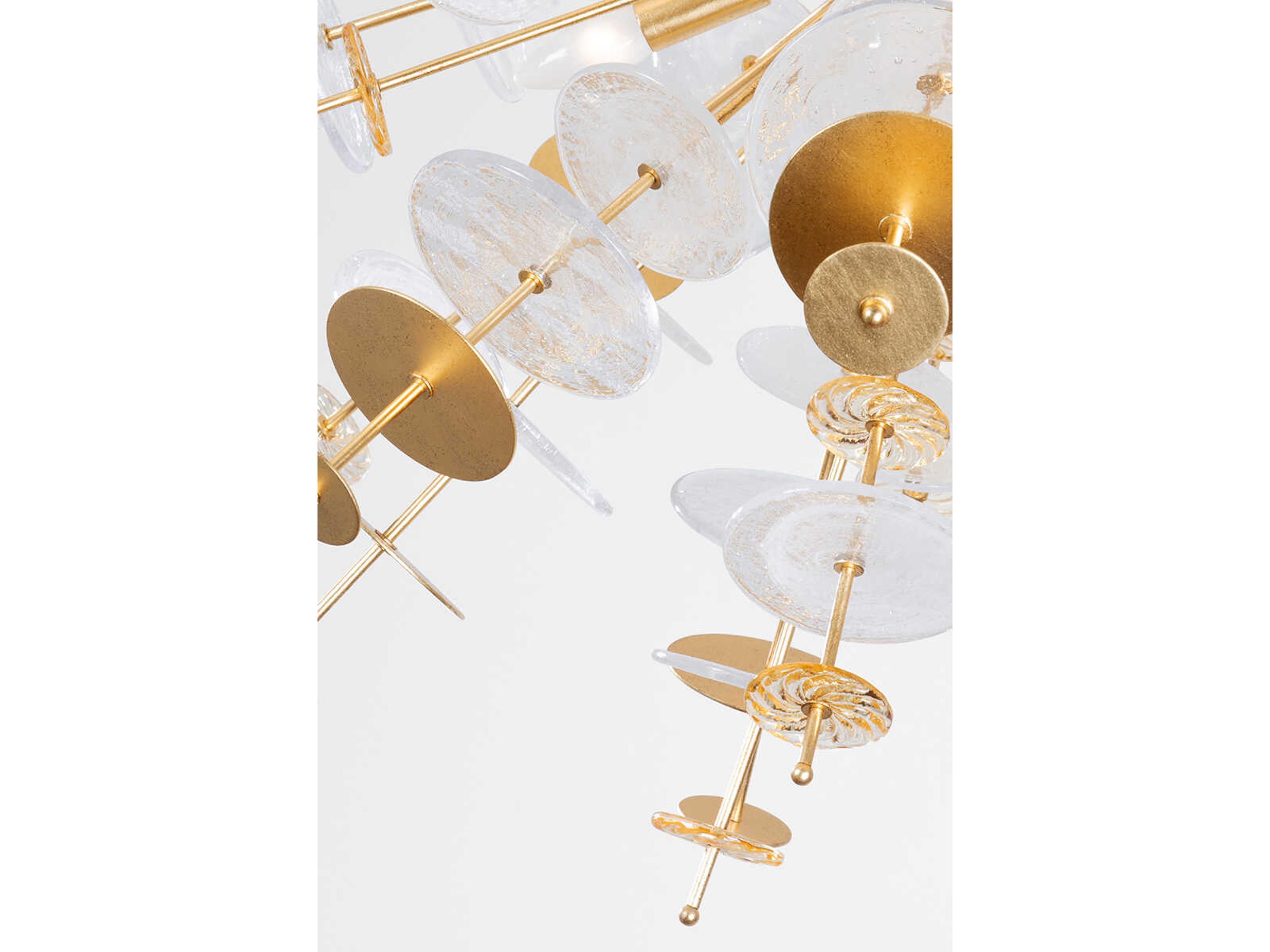 Corbett Lighting Gleason 12-Light Vintage Gold Leaf Sputnik Pendant