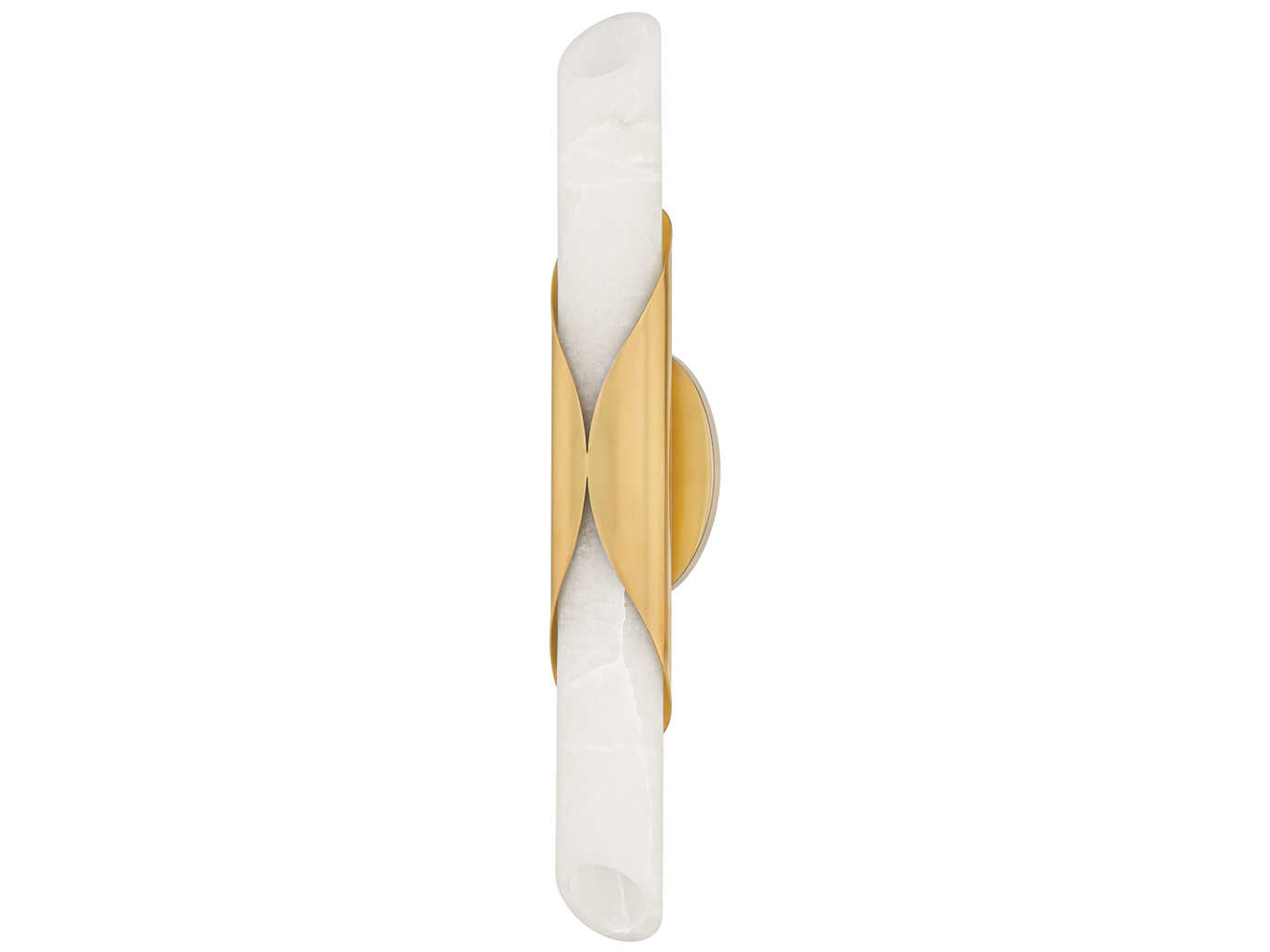 Corbett Lighting Camilla 2-Light Vintage Polished Brass White Wall Sconce