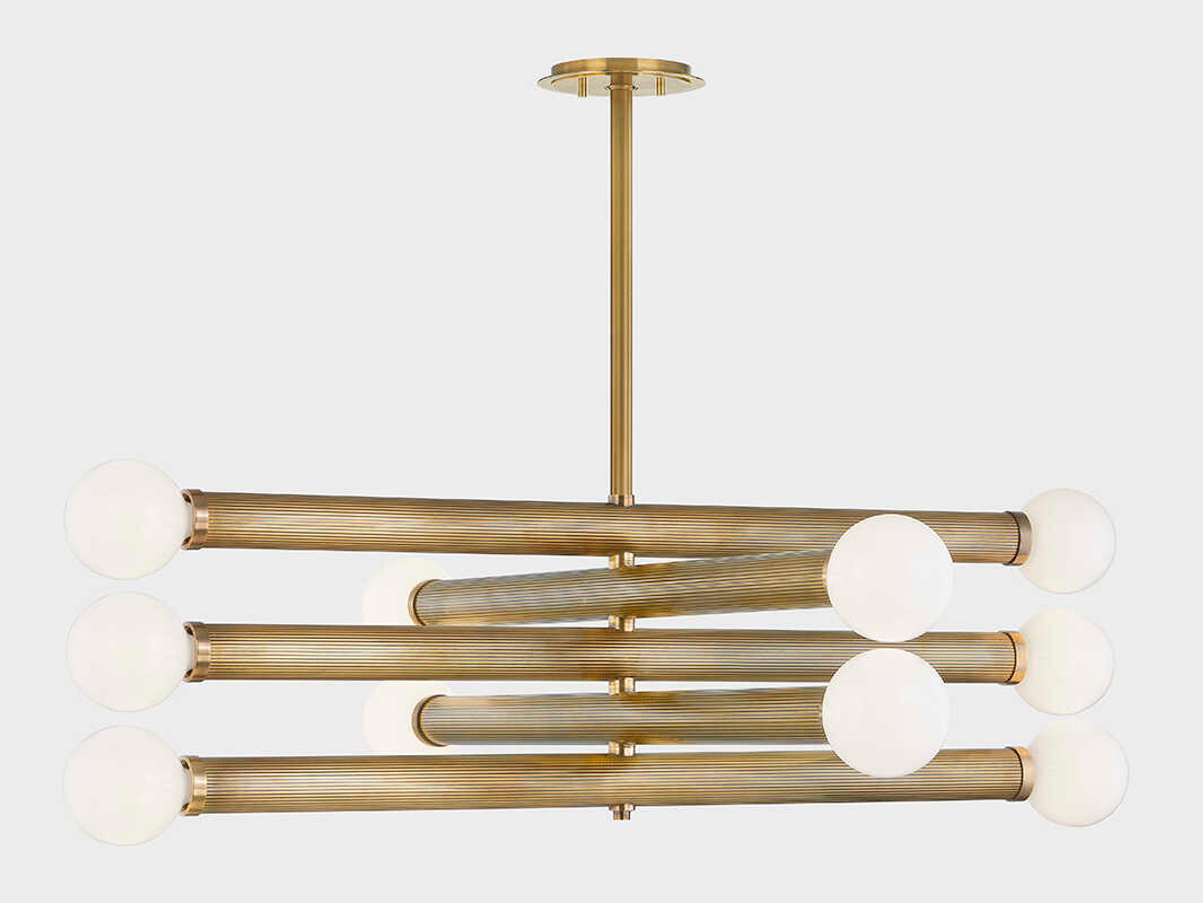 Corbett Lighting Pienza 10-Light Vintage Brass Tiered Chandelier