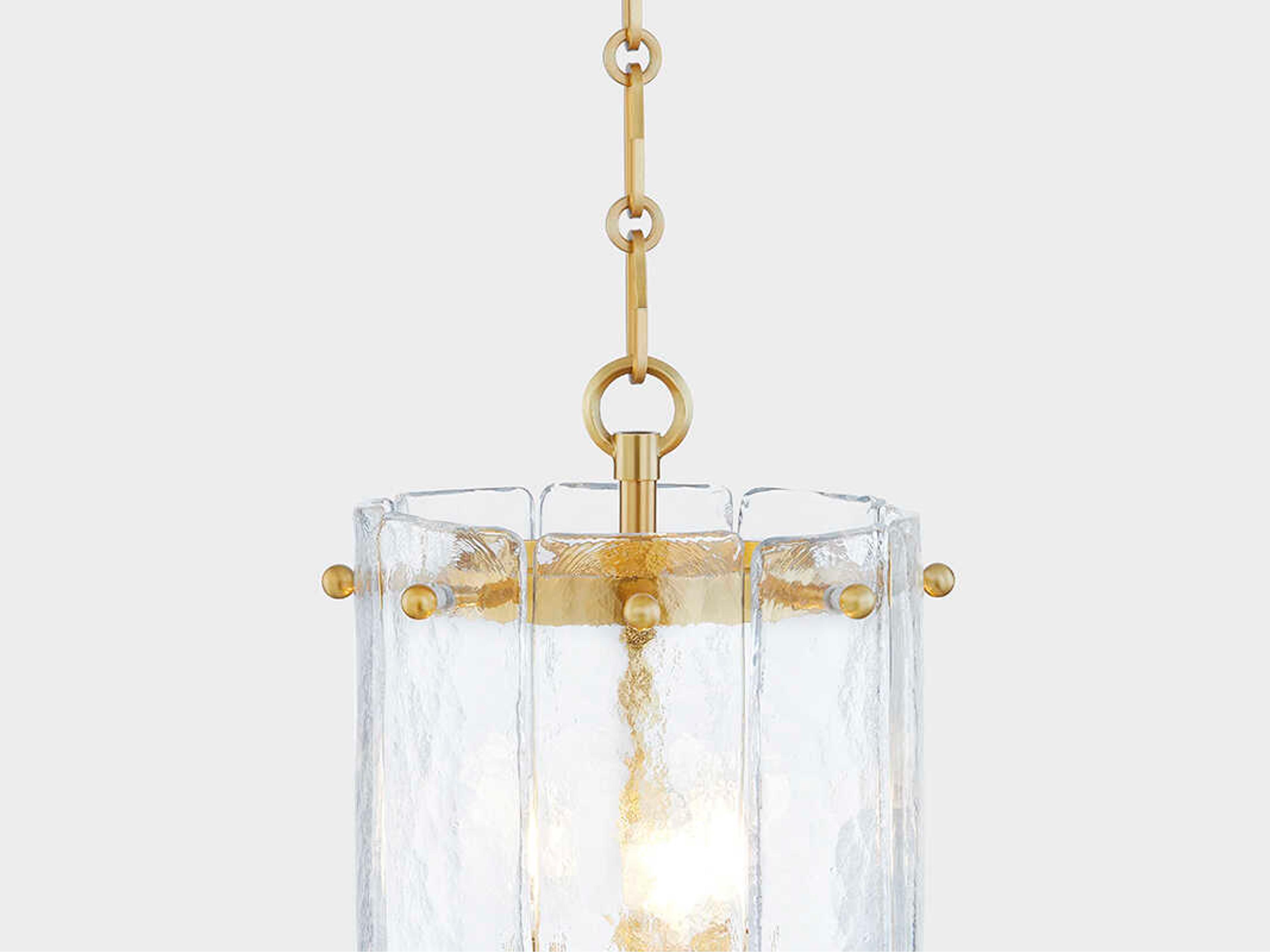 Corbett Lighting Rio 3-Light Vintage Polished Brass Cylinder Mini Pendant