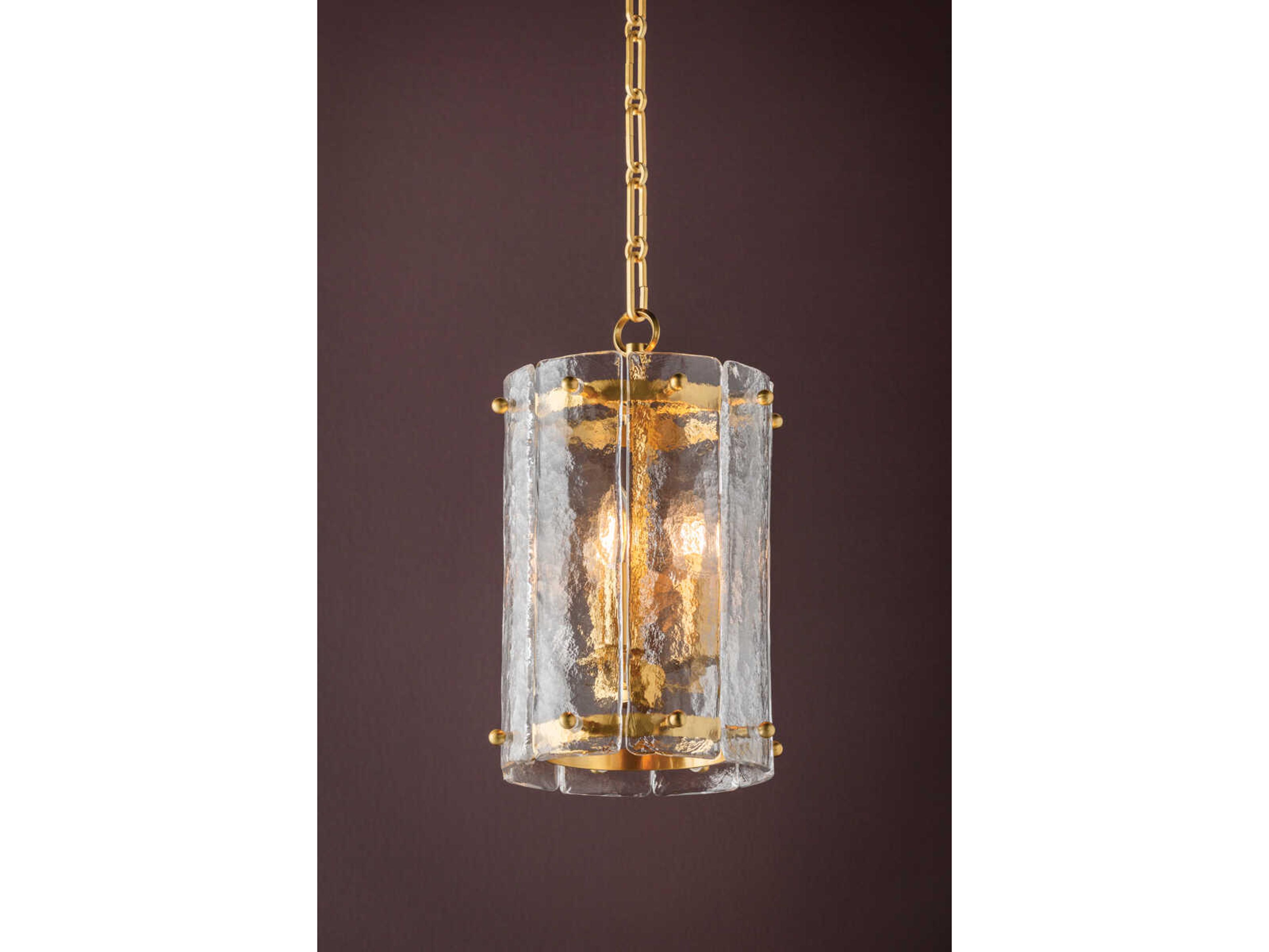 Corbett Lighting Rio 3-Light Vintage Polished Brass Cylinder Mini Pendant