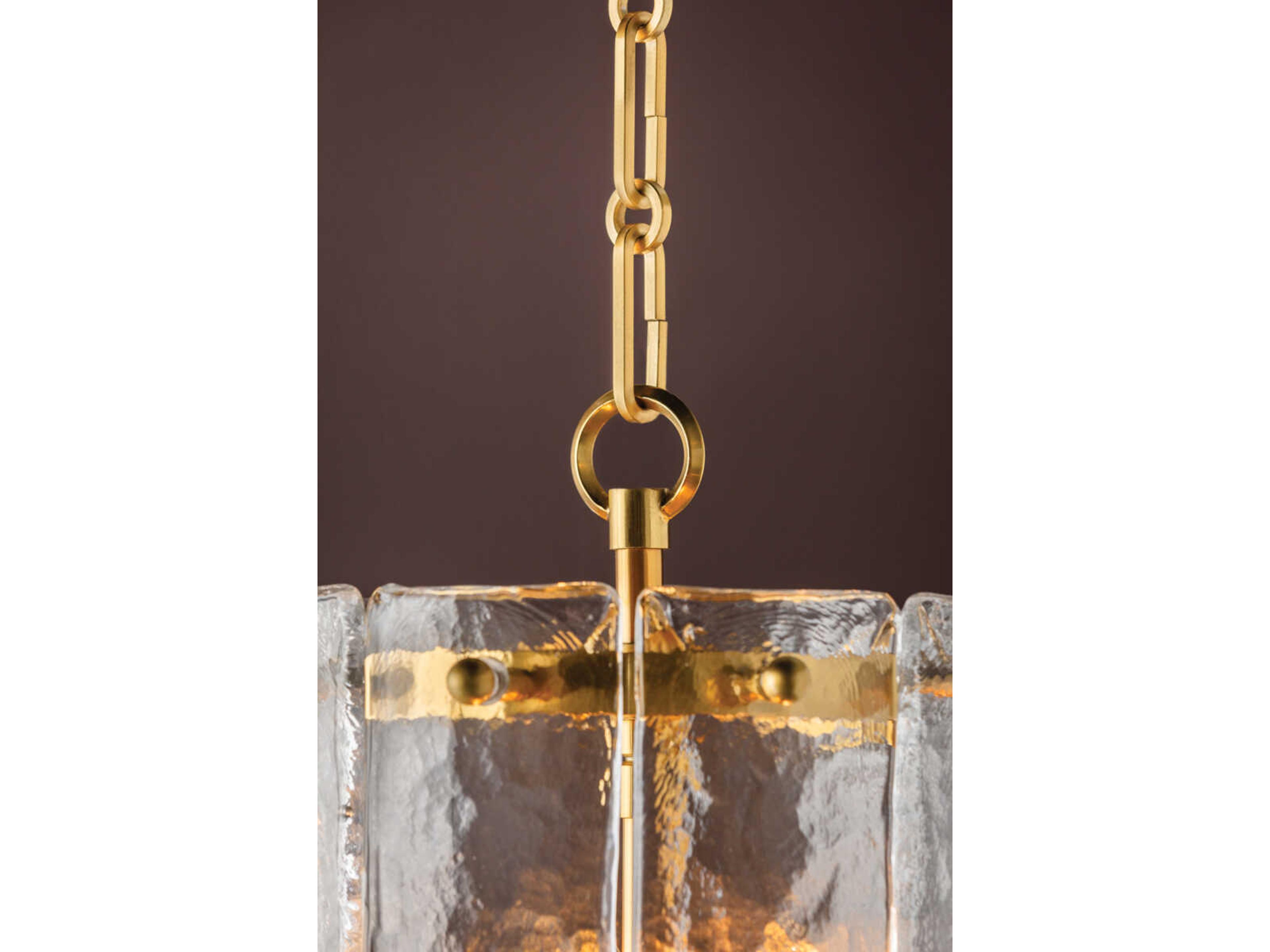 Corbett Lighting Rio 3-Light Vintage Polished Brass Cylinder Mini Pendant