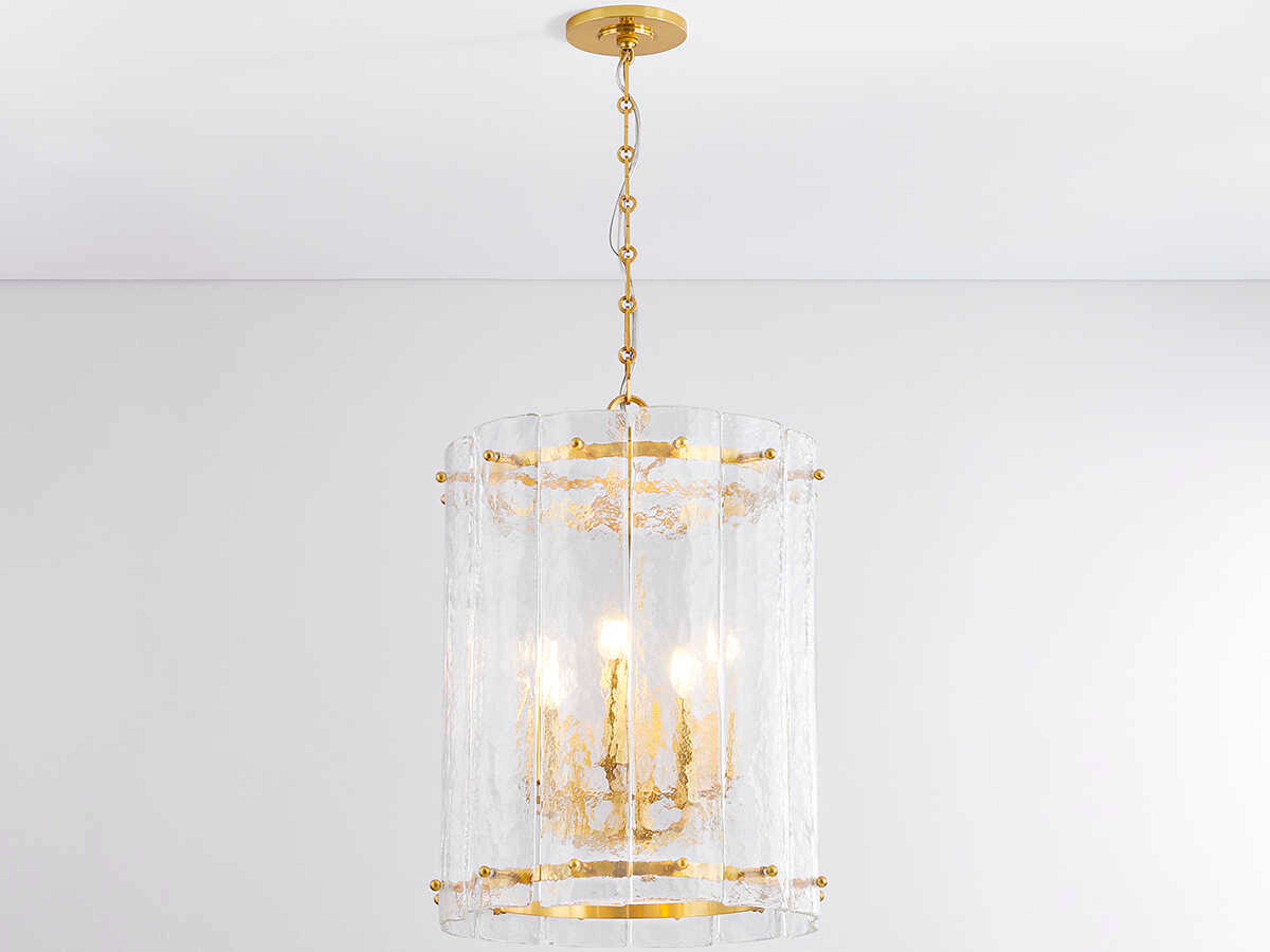 Corbett Lighting Rio 8-Light Vintage Polished Brass Cylinder Pendant