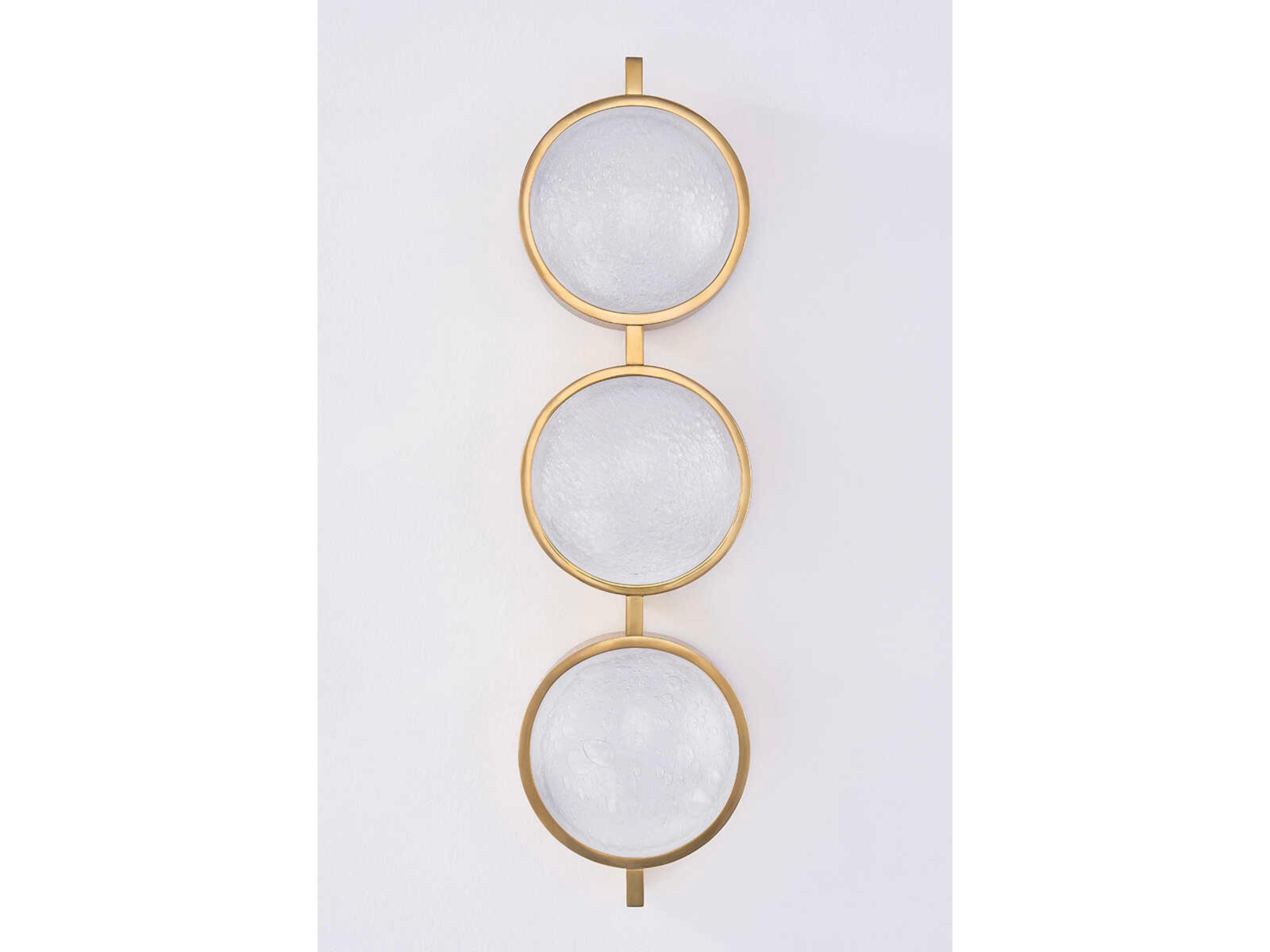 Corbett Lighting Ansonia 3-Light Vintage Brass Wall Sconce