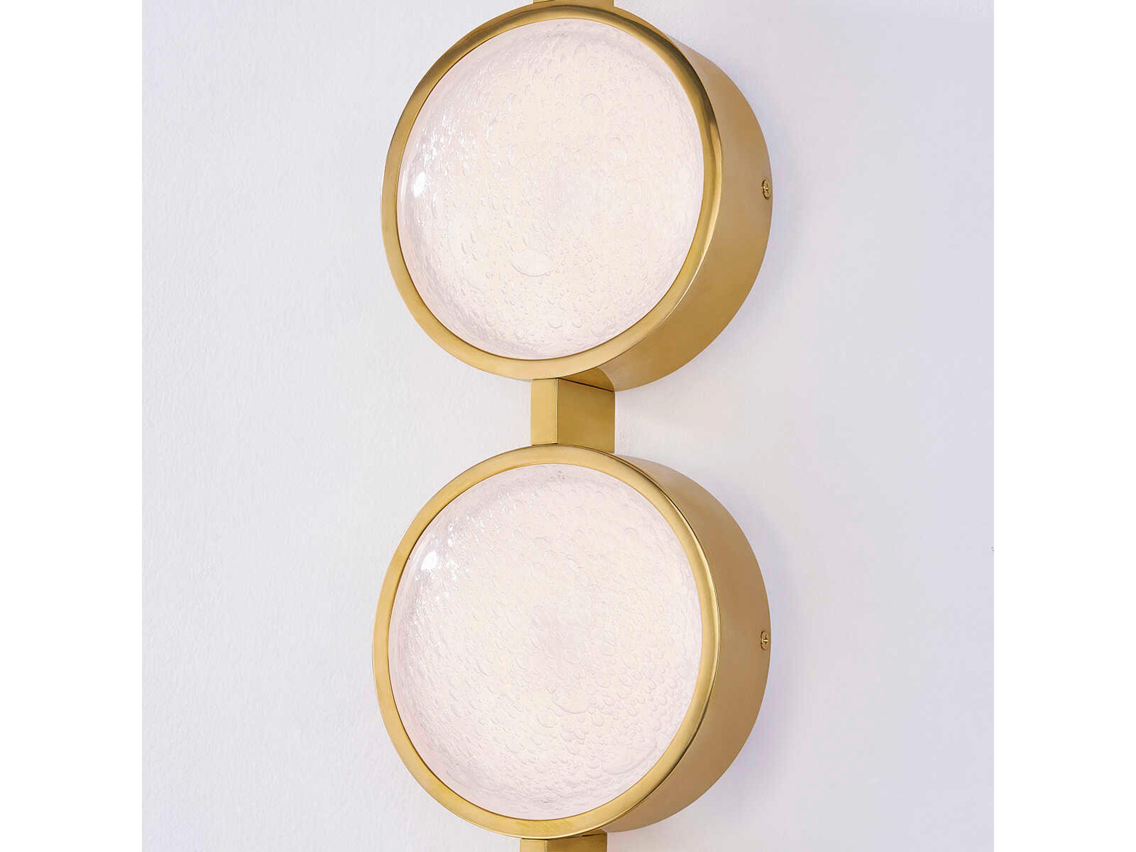 Corbett Lighting Ansonia 3-Light Vintage Brass Wall Sconce