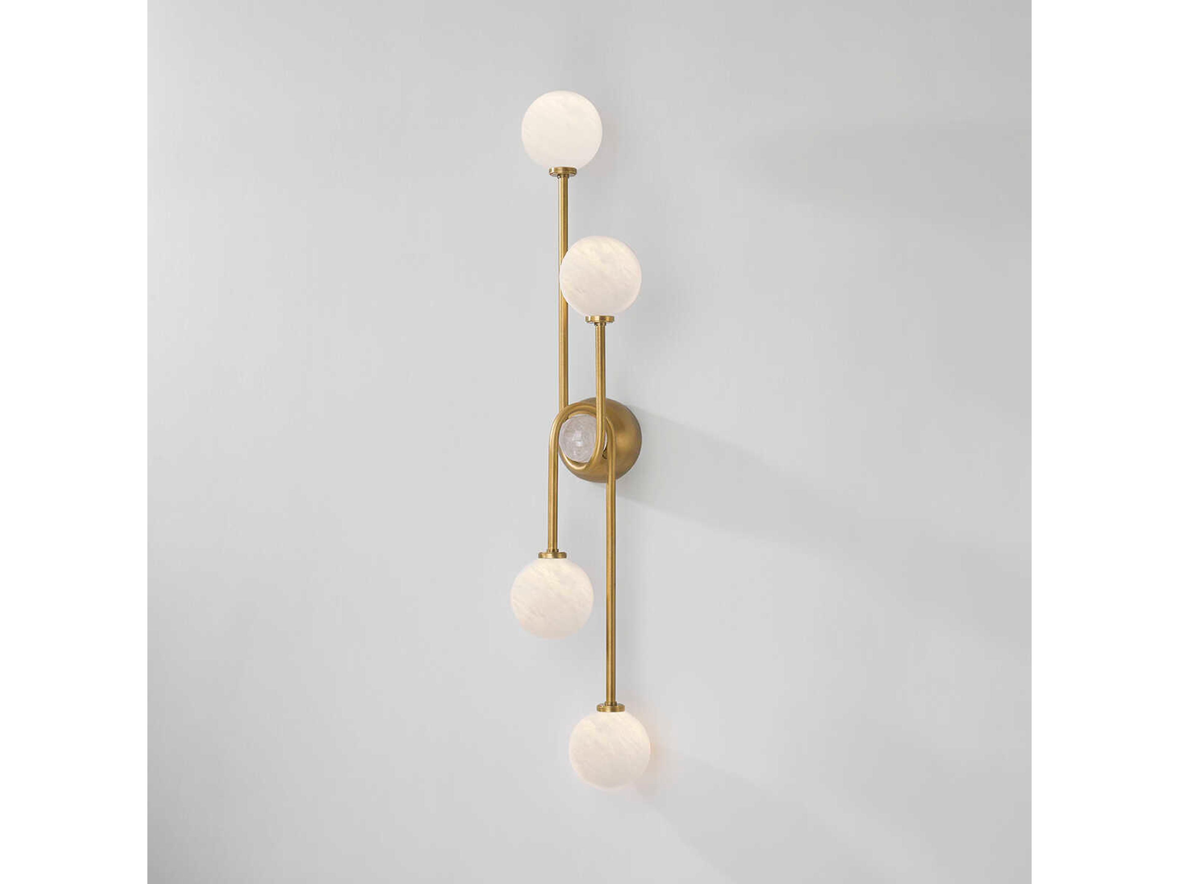 Corbett Lighting Astro 4-Light Vintage Brass Wall Sconce