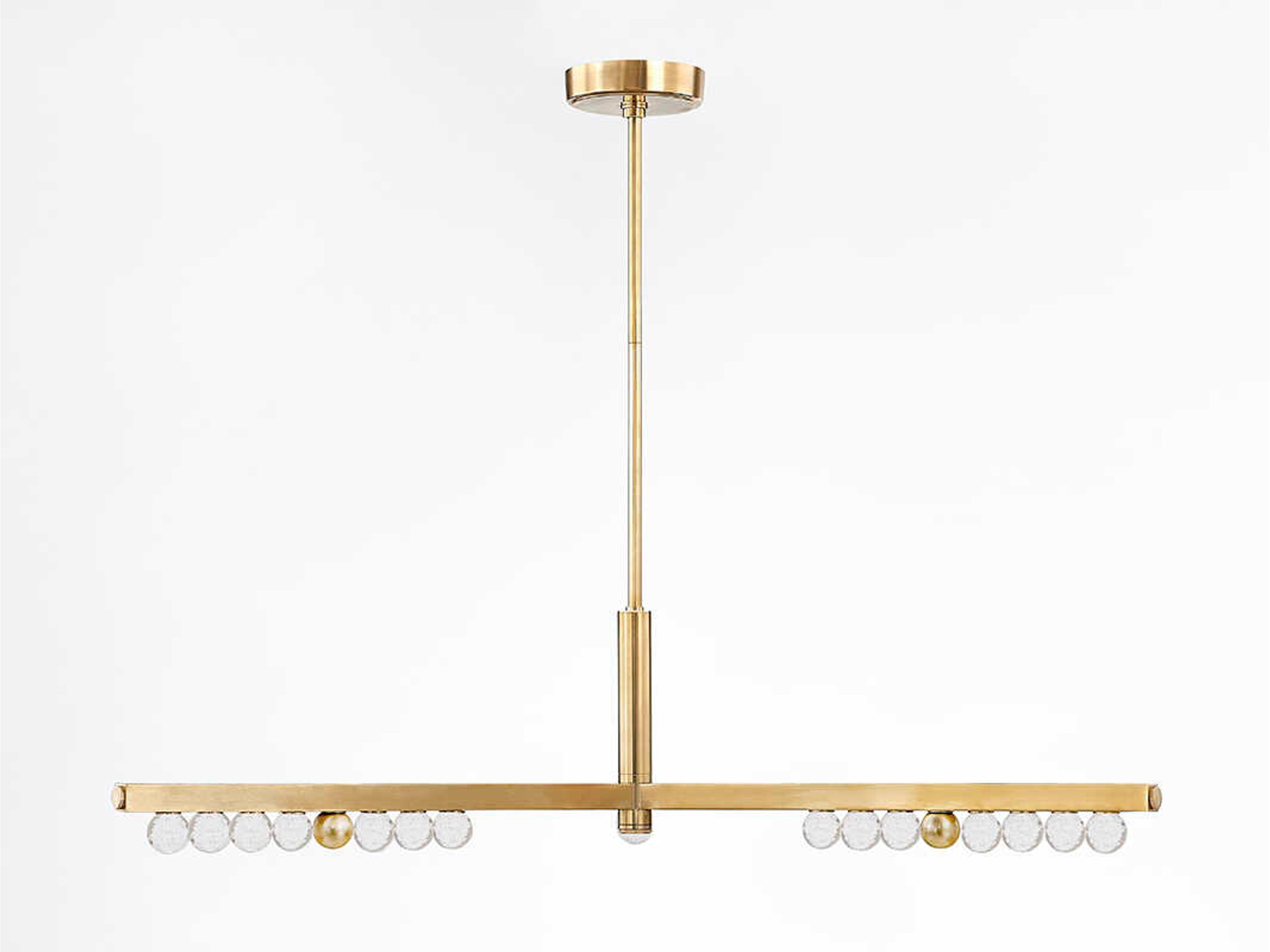 Corbett Lighting Annecy 3-Light Vintage Brass Geometric Chandelier