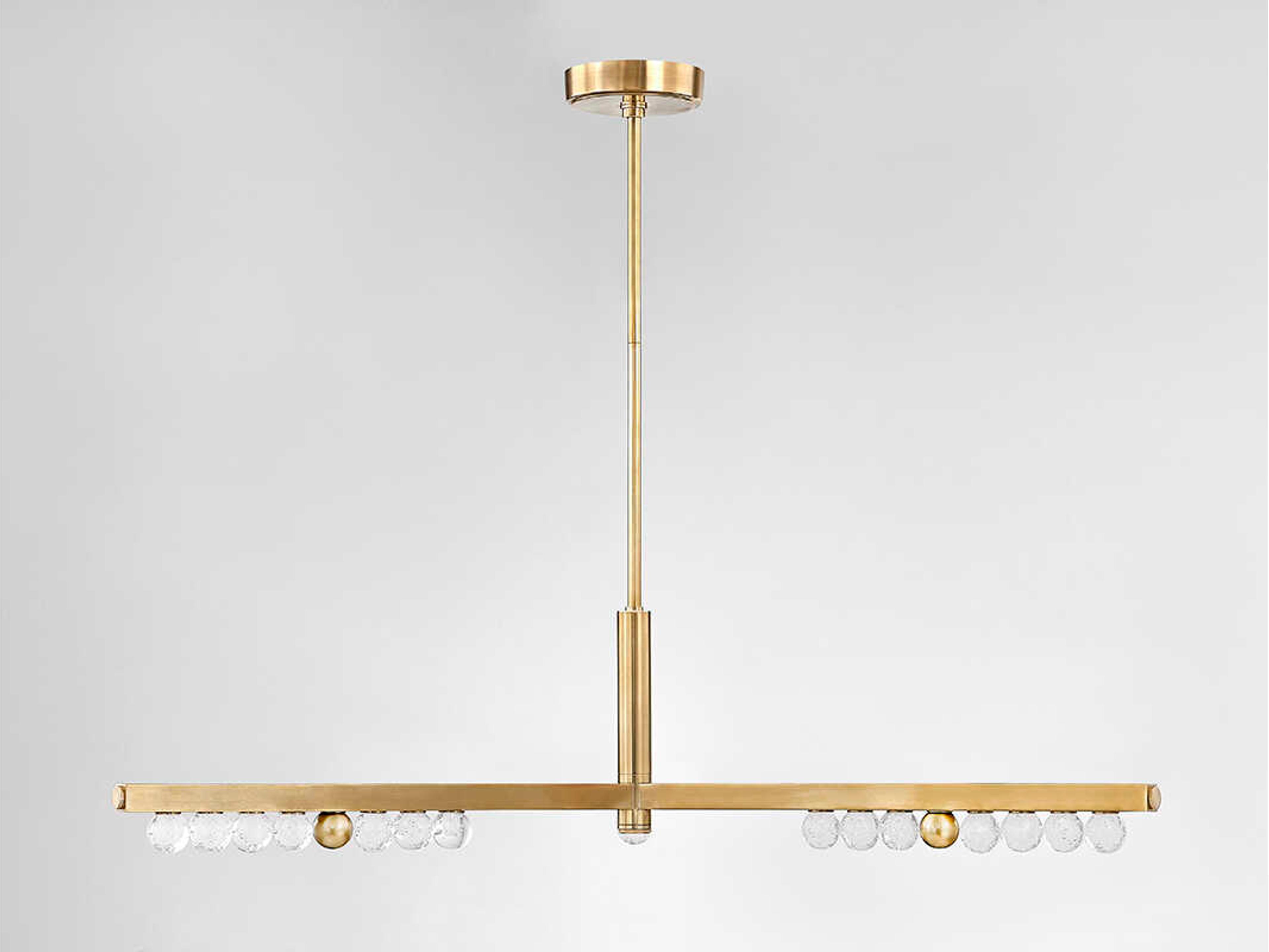 Corbett Lighting Annecy 2-Light Vintage Brass Linear Island Pendant