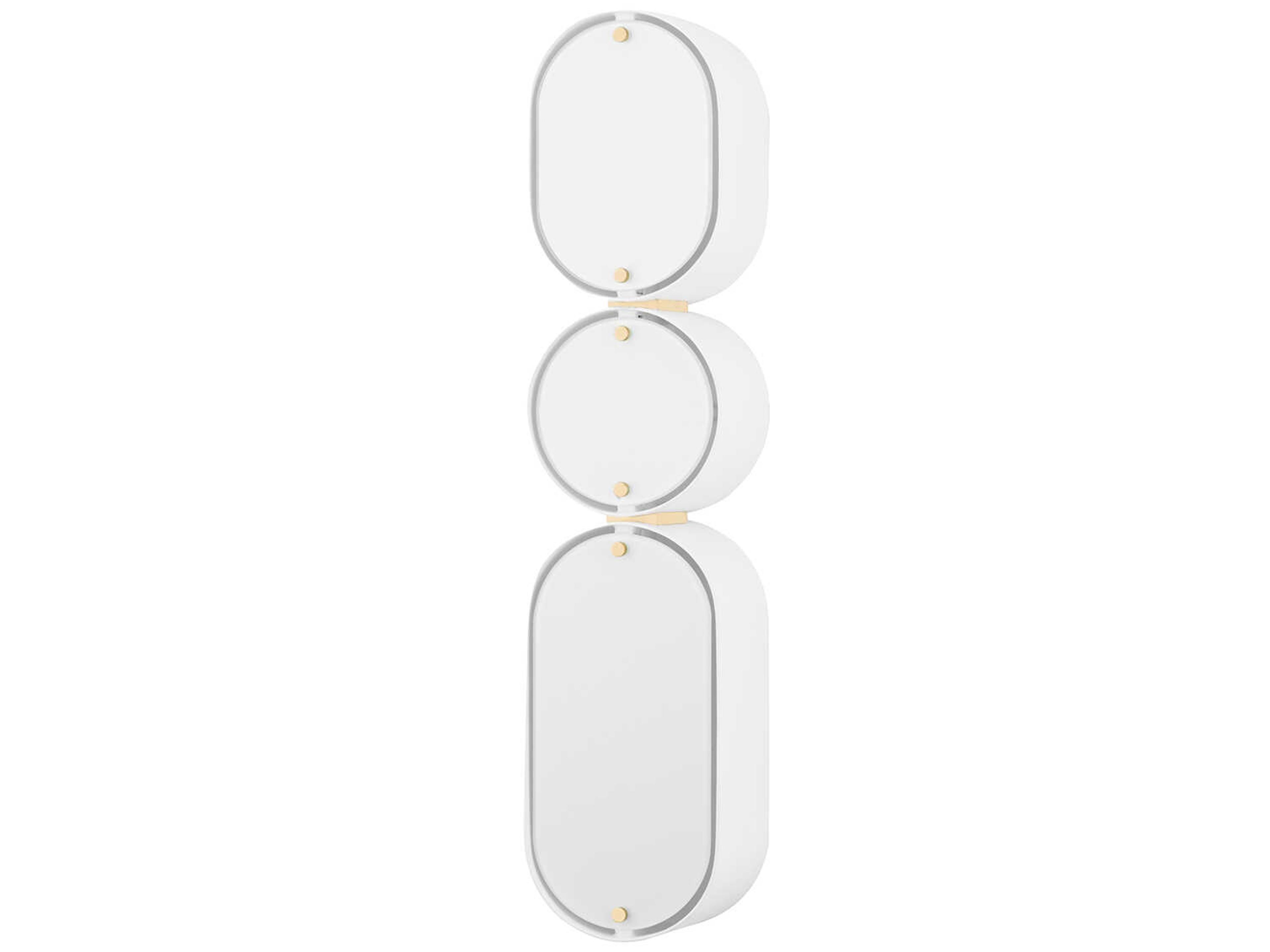 Opal 3-Light Soft White Vintage Brass Glass Wall Sconce