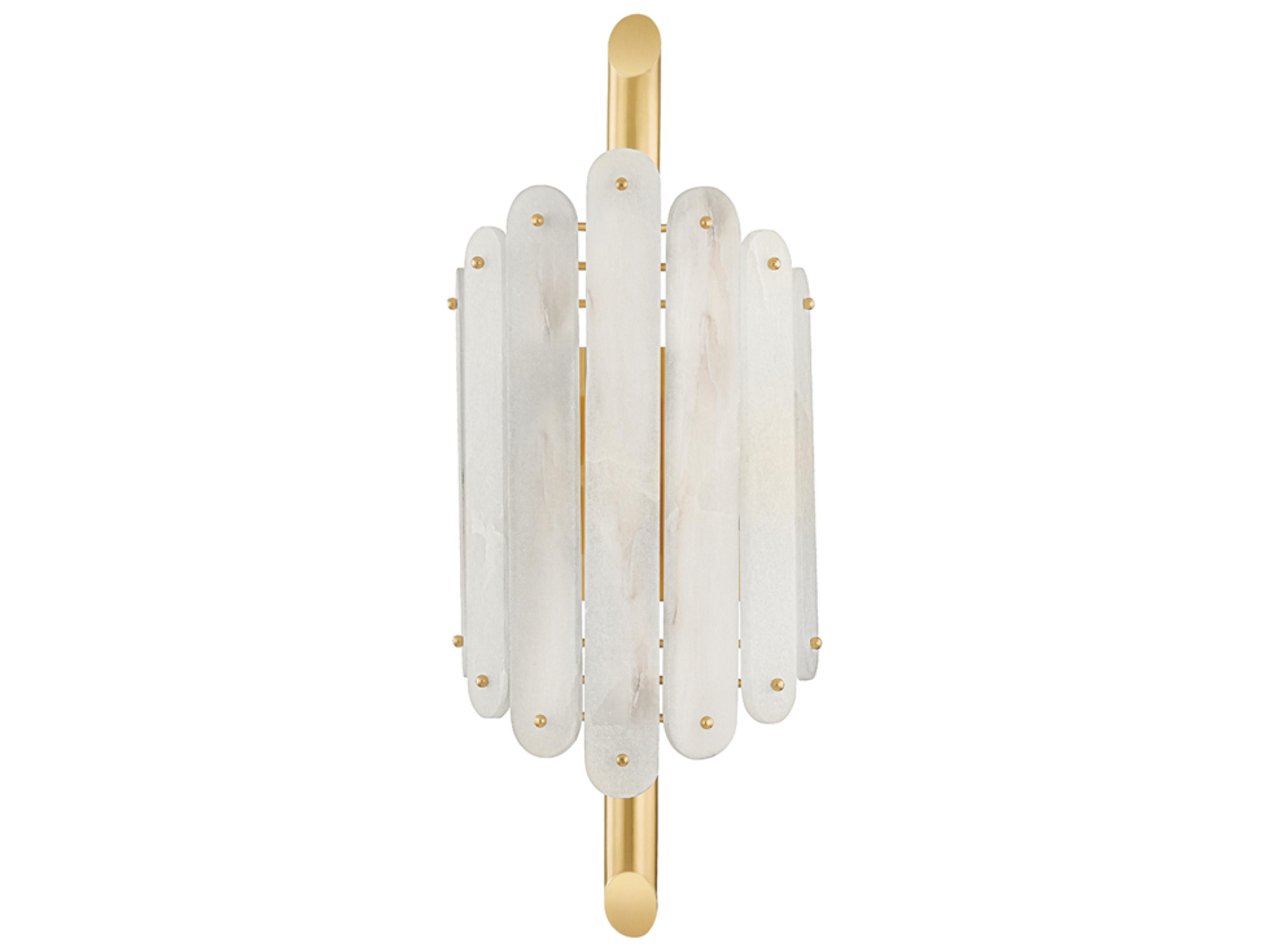 Corbett Lighting Selene 4-Light Vintage Polished Brass Glass Wall Sconce