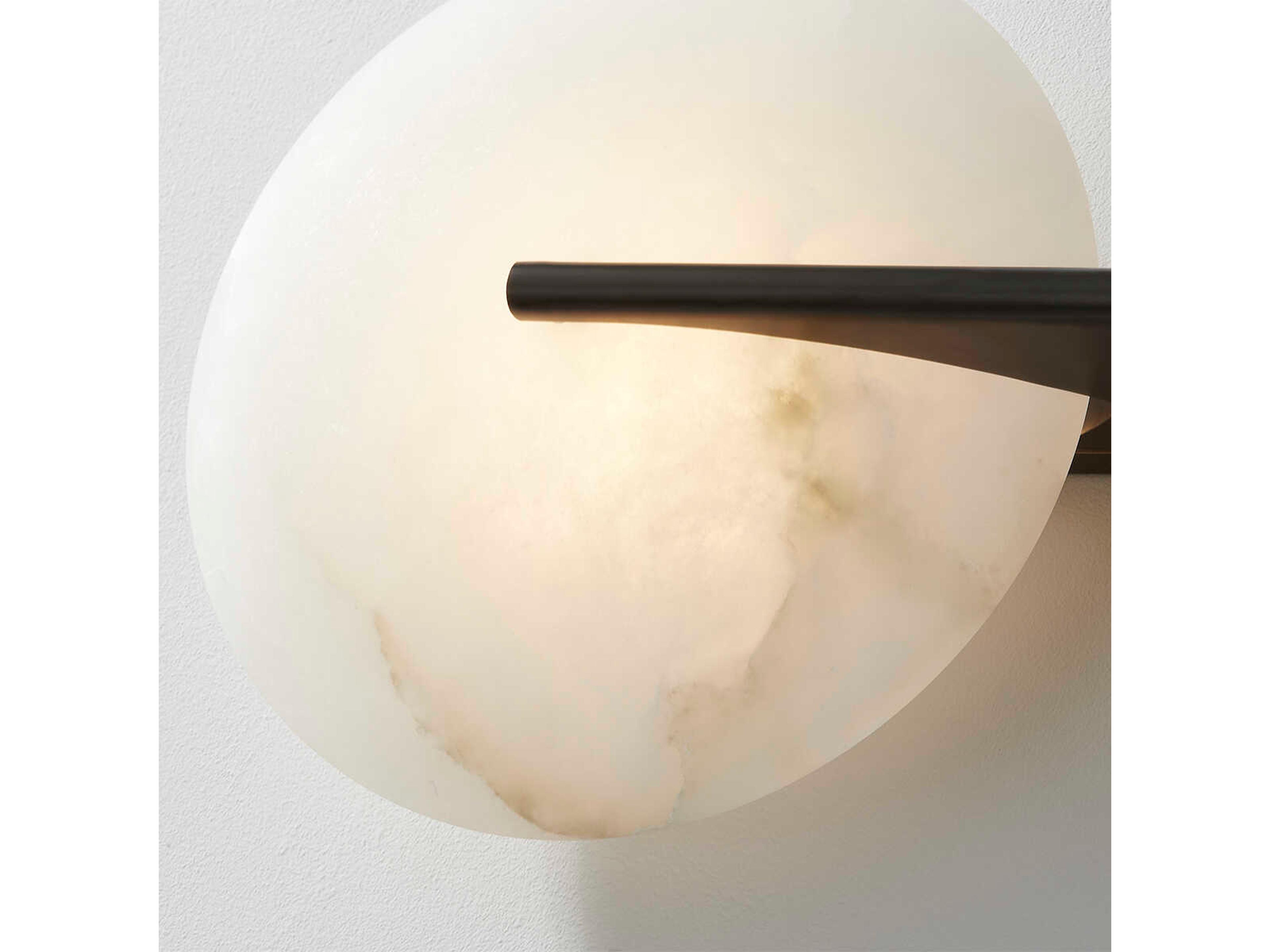 Corbett Lighting Asteria 2-Light Black Brass White LED Wall Sconce