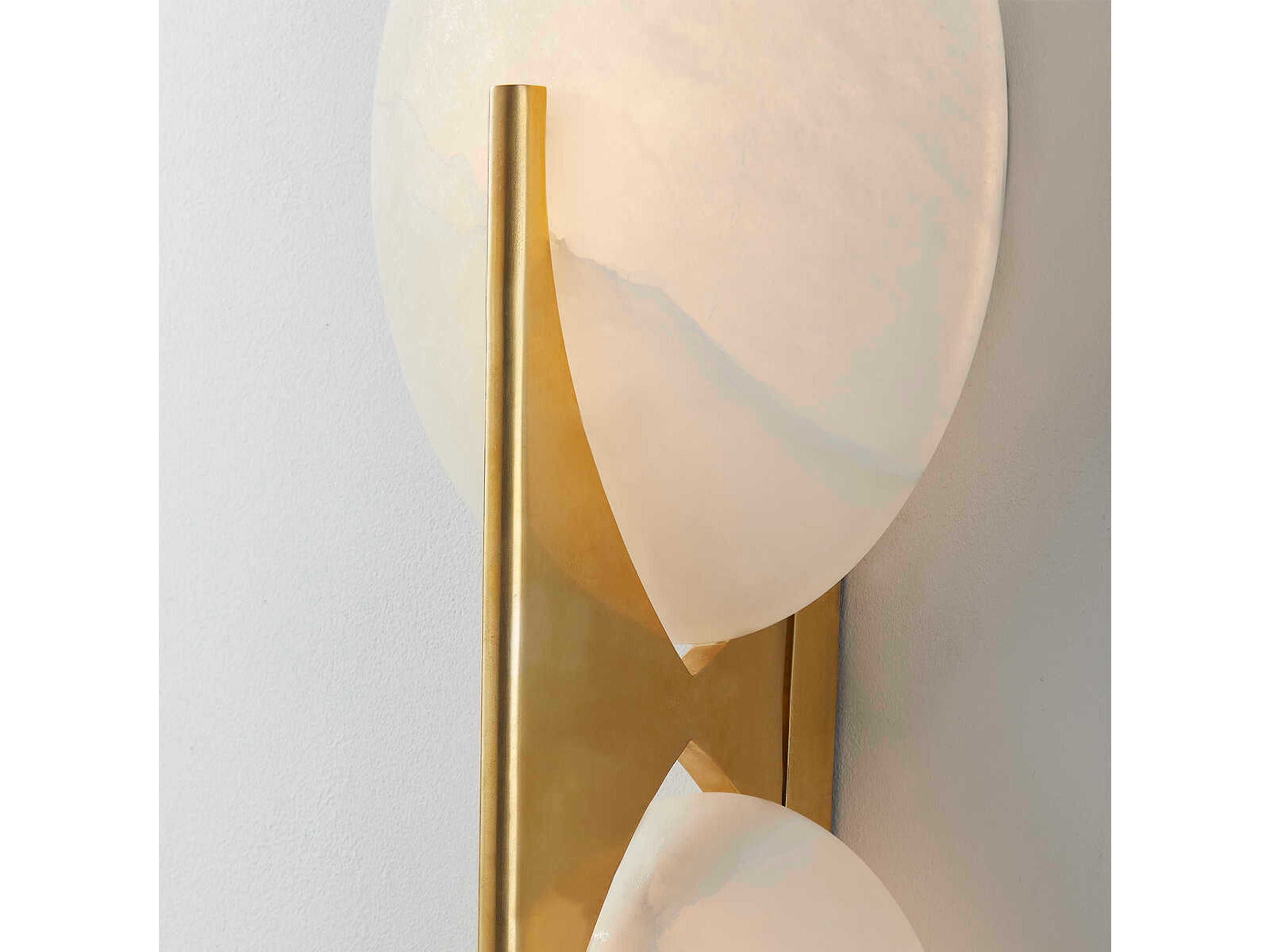 Corbett Lighting Asteria 2-Light Vintage Brass White LED Wall Sconce