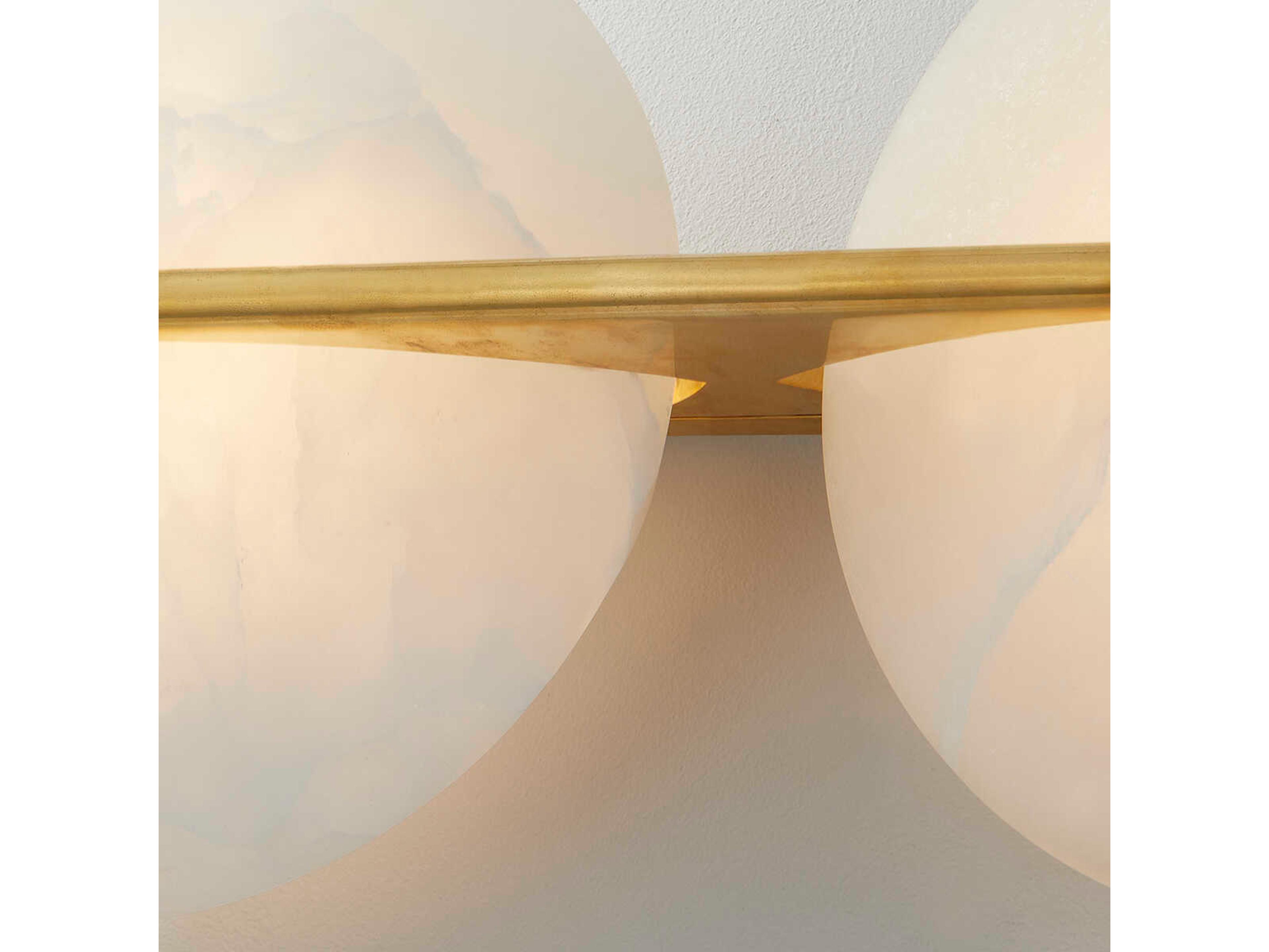 Corbett Lighting Asteria 2-Light Vintage Brass White LED Wall Sconce