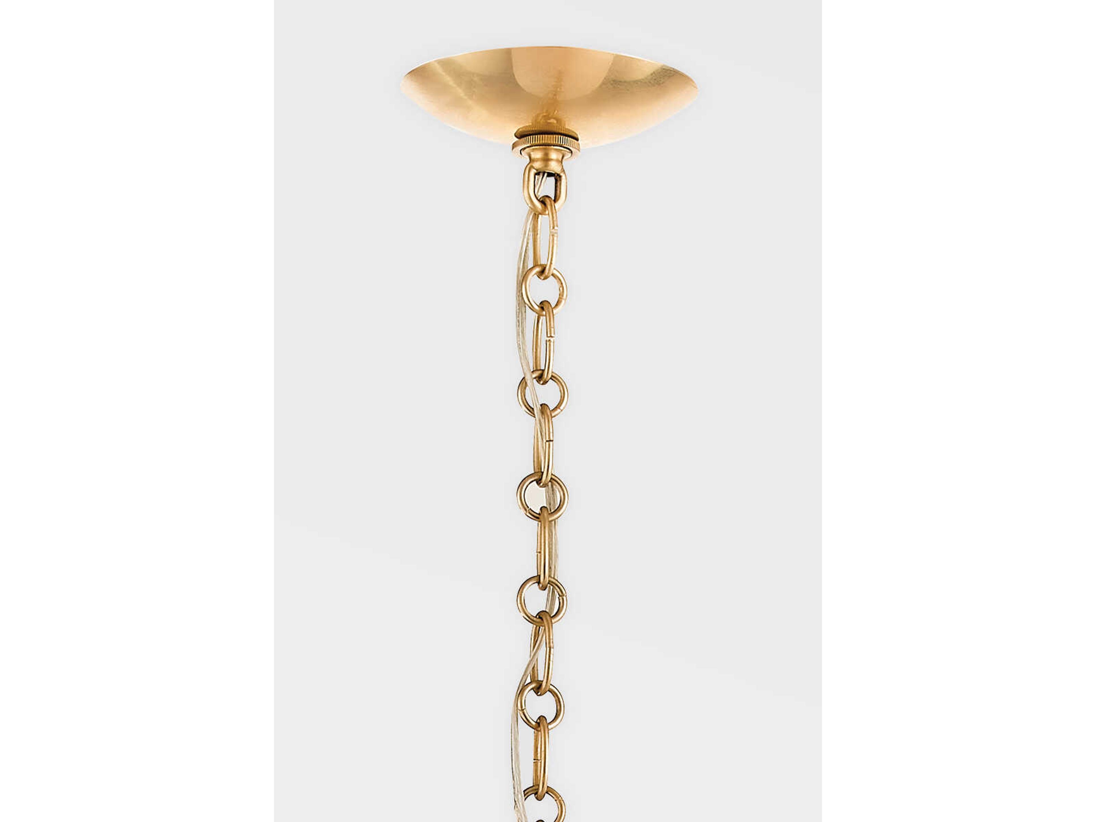 Corbett Lighting Antoinette 4-Light Vintage Brass White Glass Globe Pendant