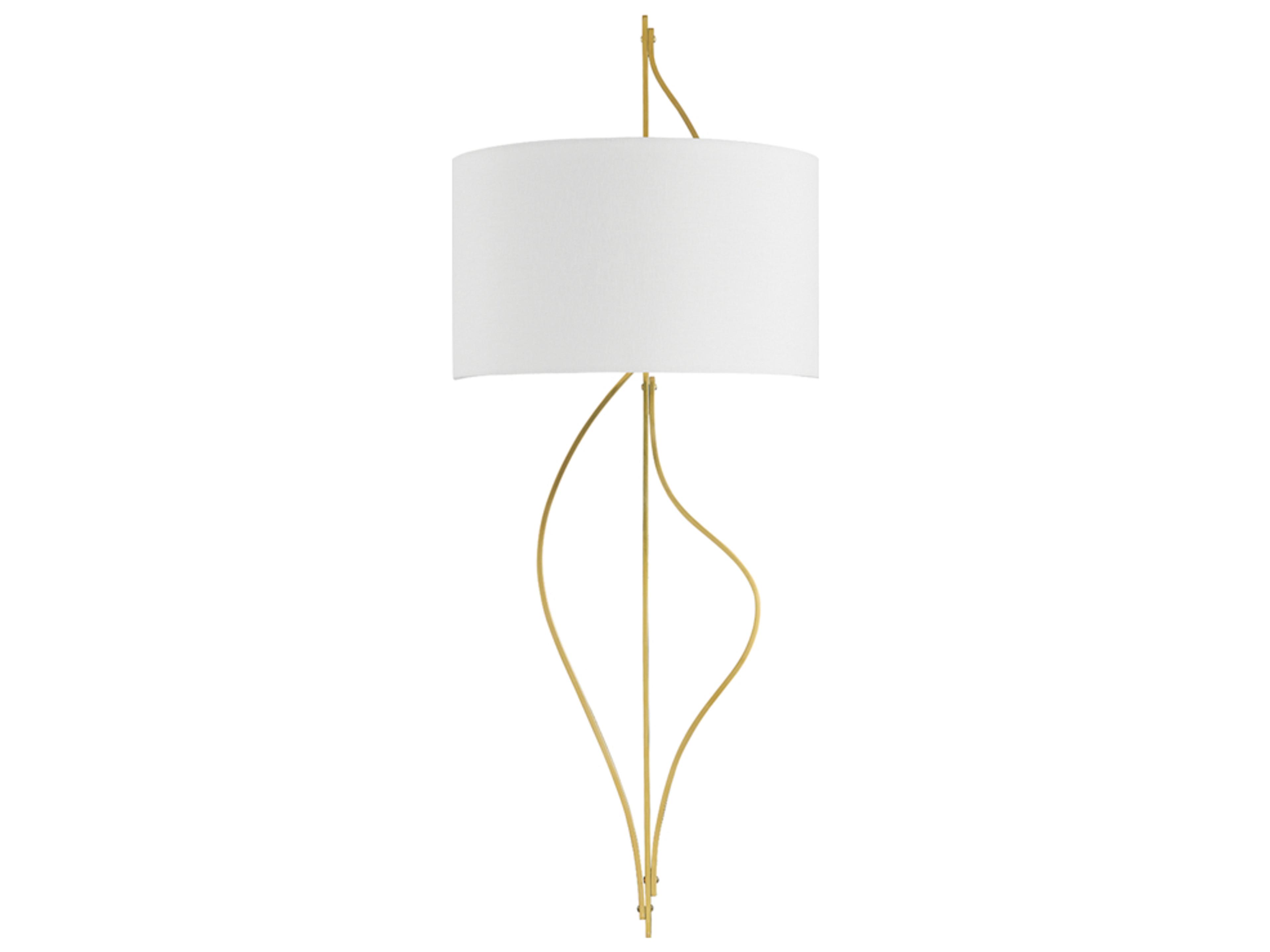 Corbett Lighting Akina 2-Light Vintage Brass White Wall Sconce