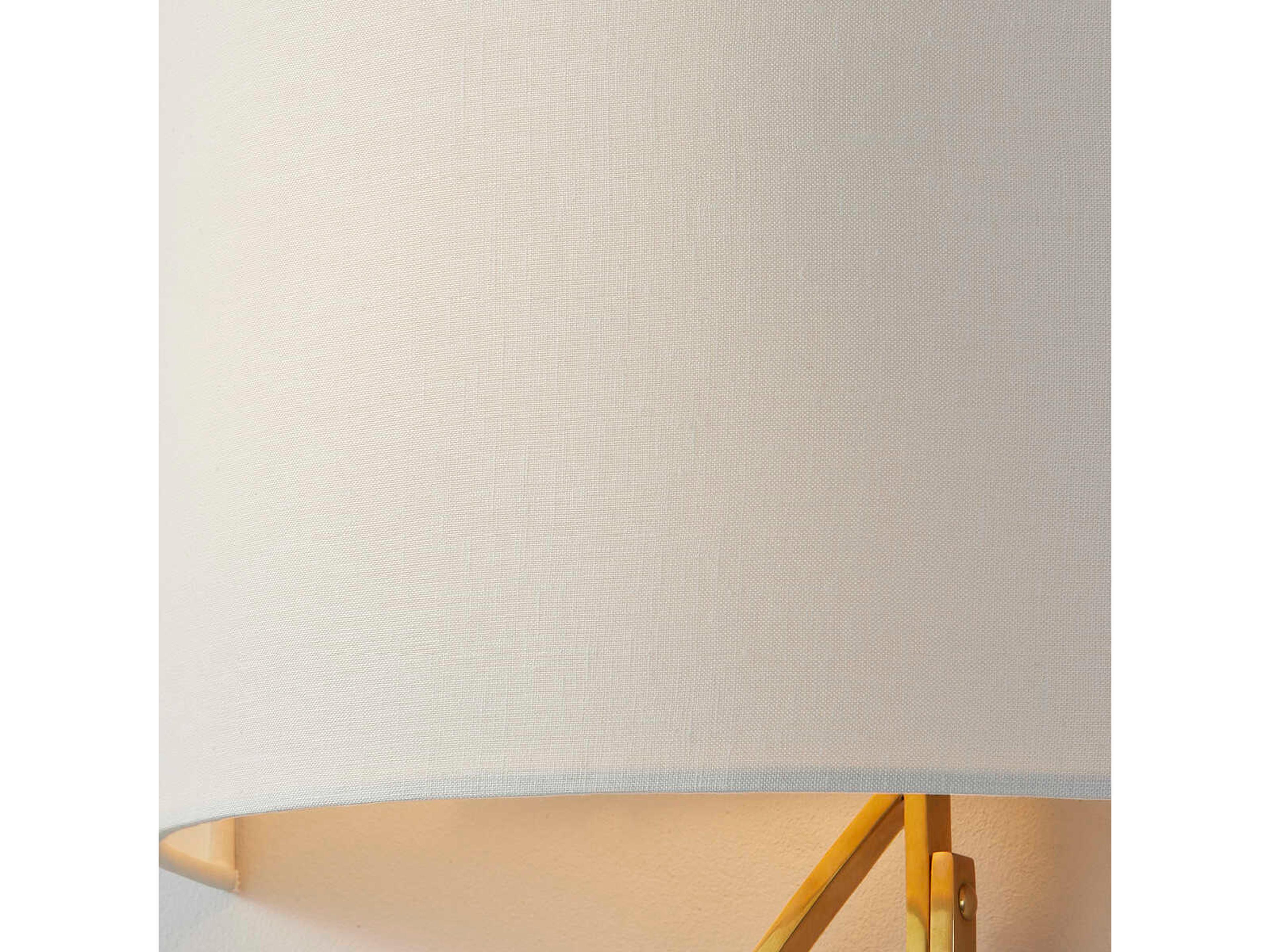 Corbett Lighting Akina 2-Light Vintage Brass White Wall Sconce