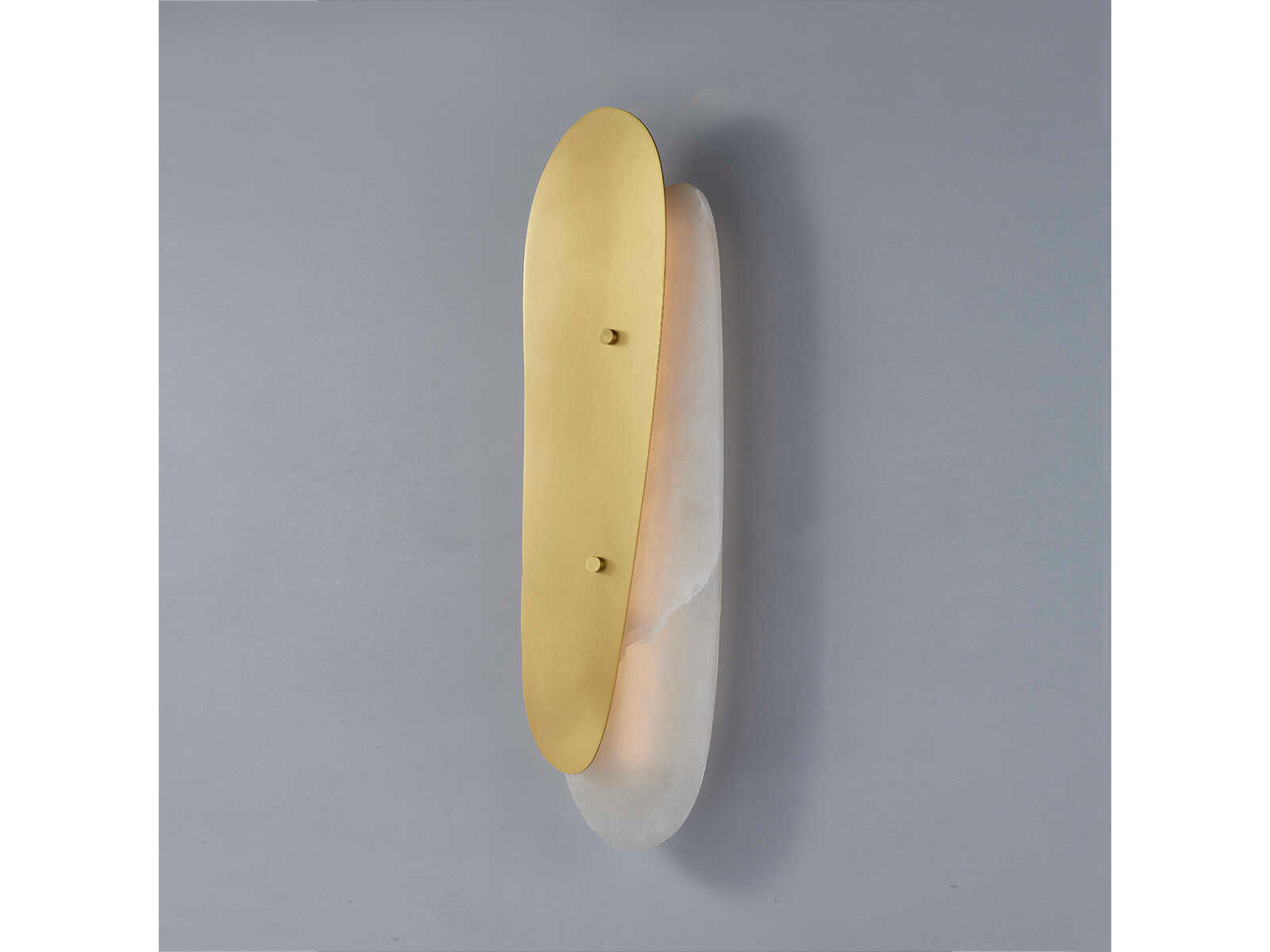 Corbett Lighting Aquamarine 1-Light Vintage Polished Brass White LED Wall Sconce