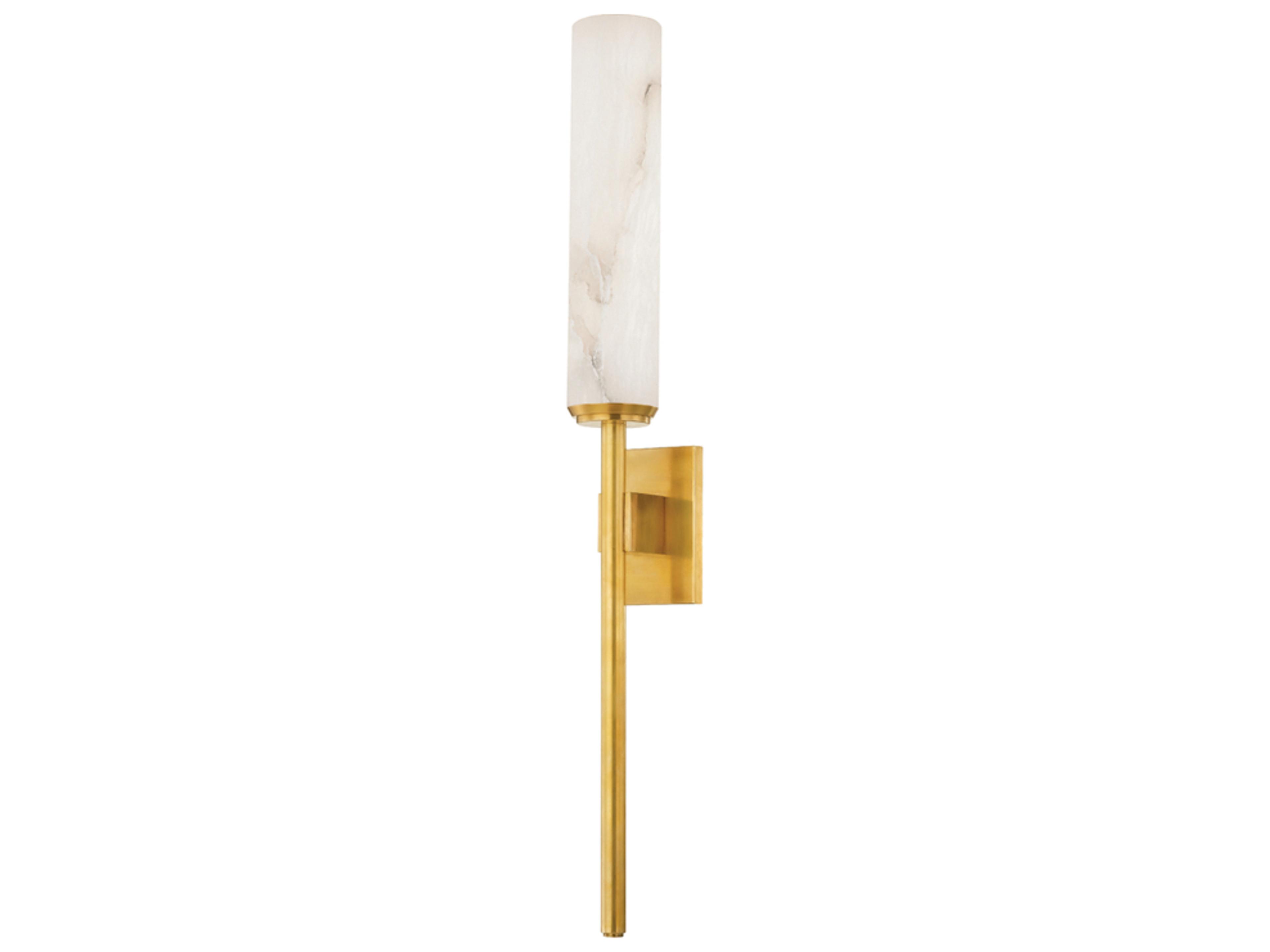 Corbett Lighting Breman 1-Light Vintage Brass White LED Wall Sconce