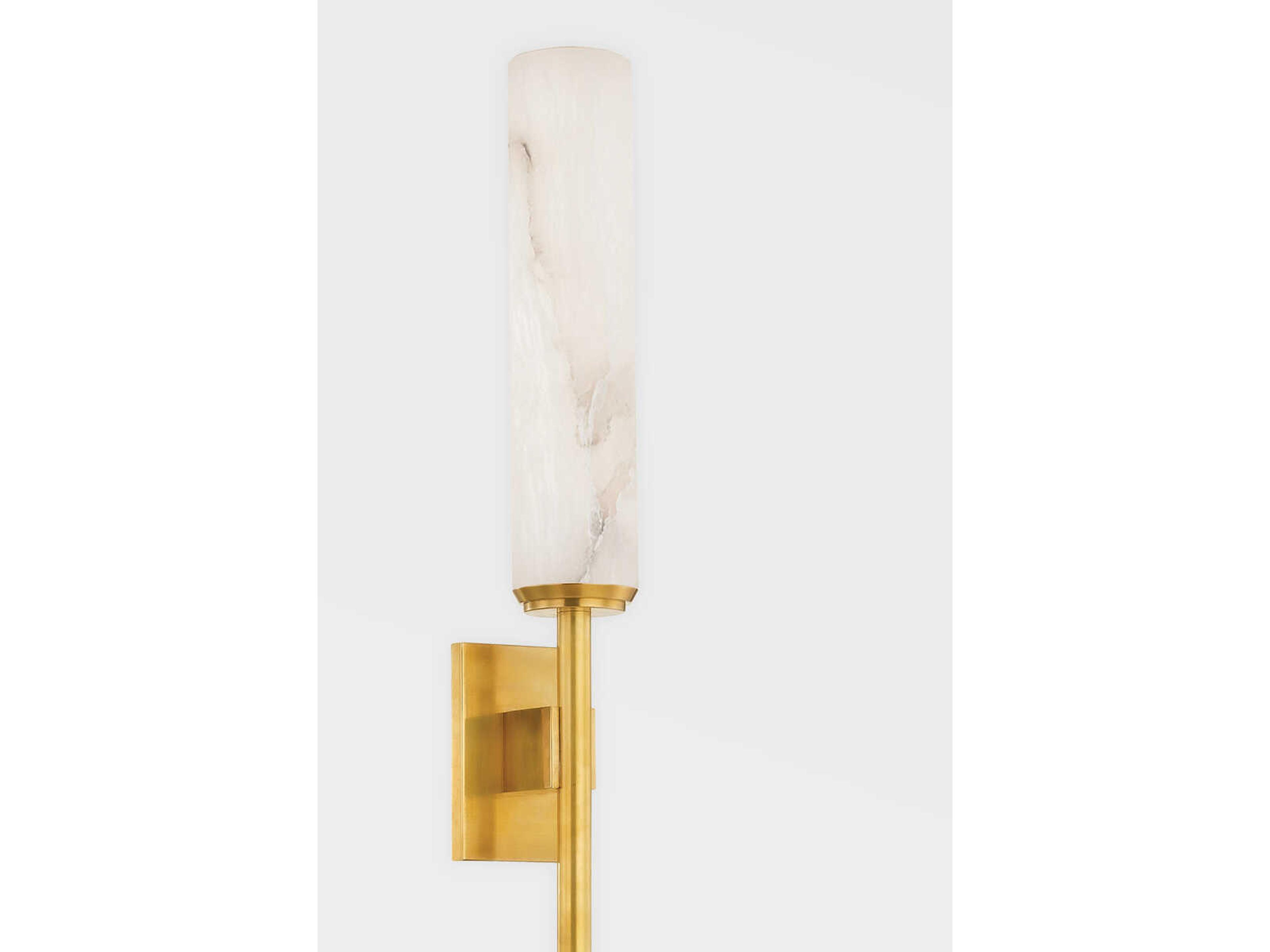 Corbett Lighting Breman 1-Light Vintage Brass White LED Wall Sconce