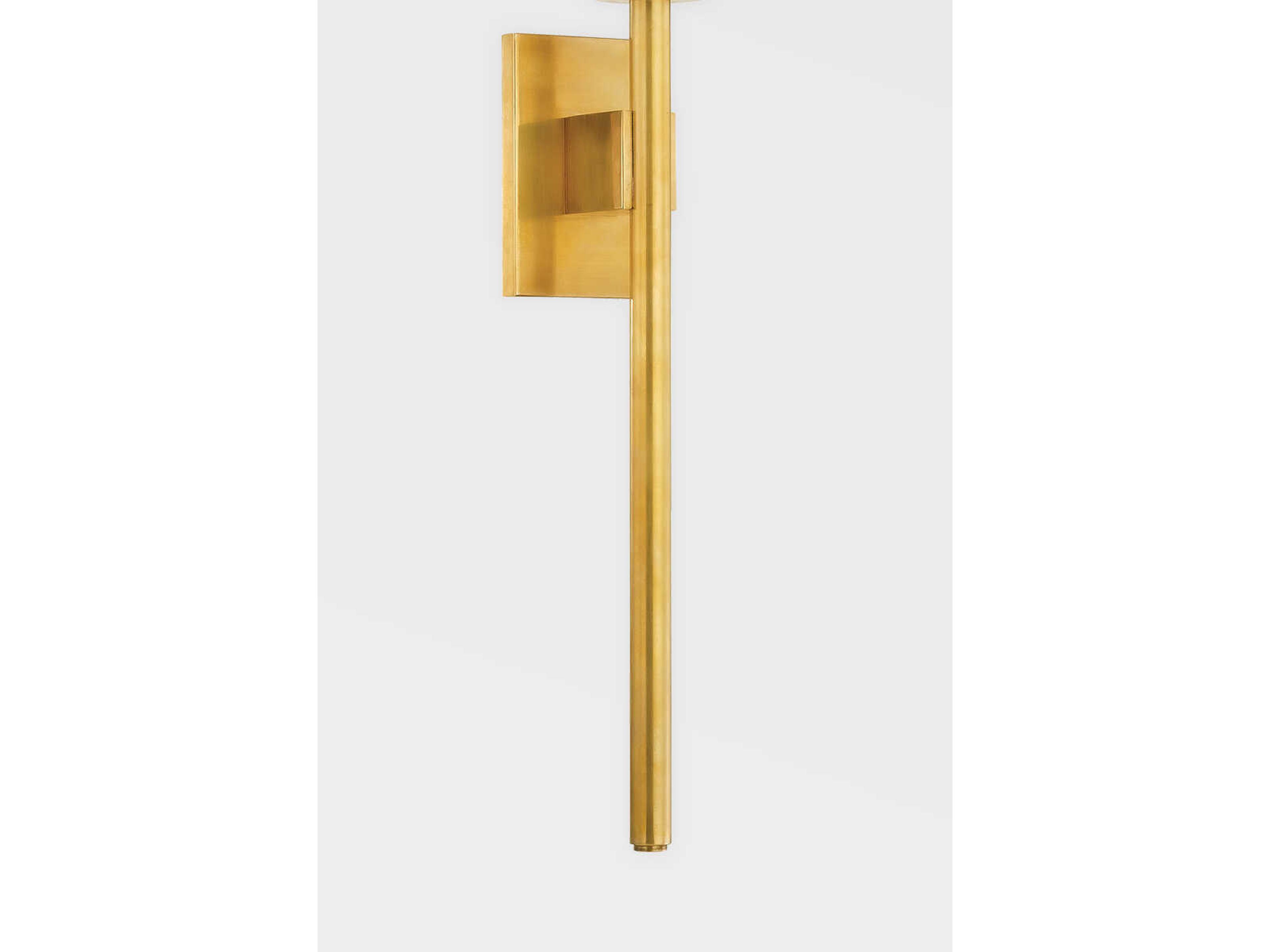 Corbett Lighting Breman 1-Light Vintage Brass White LED Wall Sconce