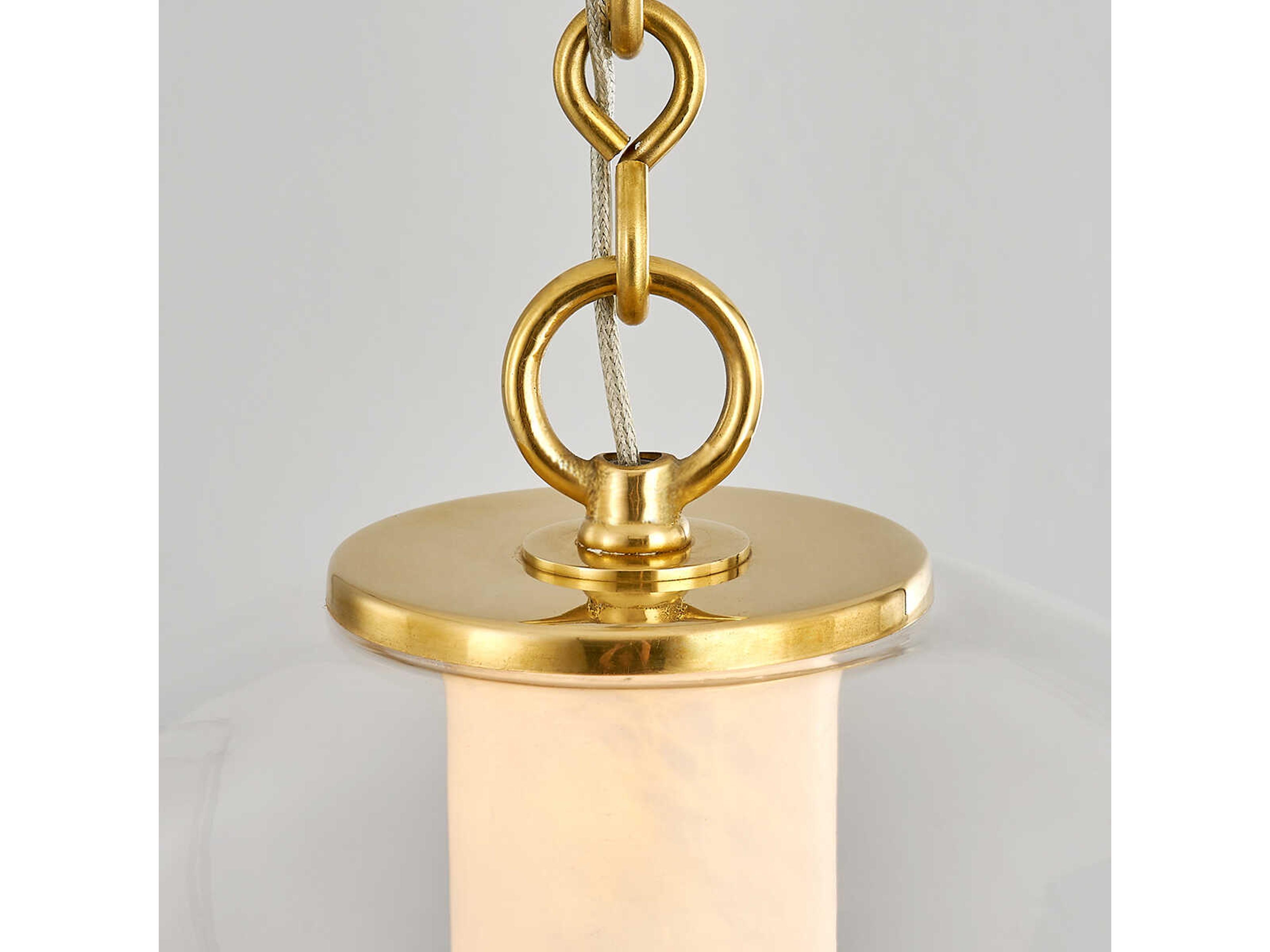 Corbett Lighting Pietra 1-Light Vintage Brass White Glass LED Globe Mini Pendant