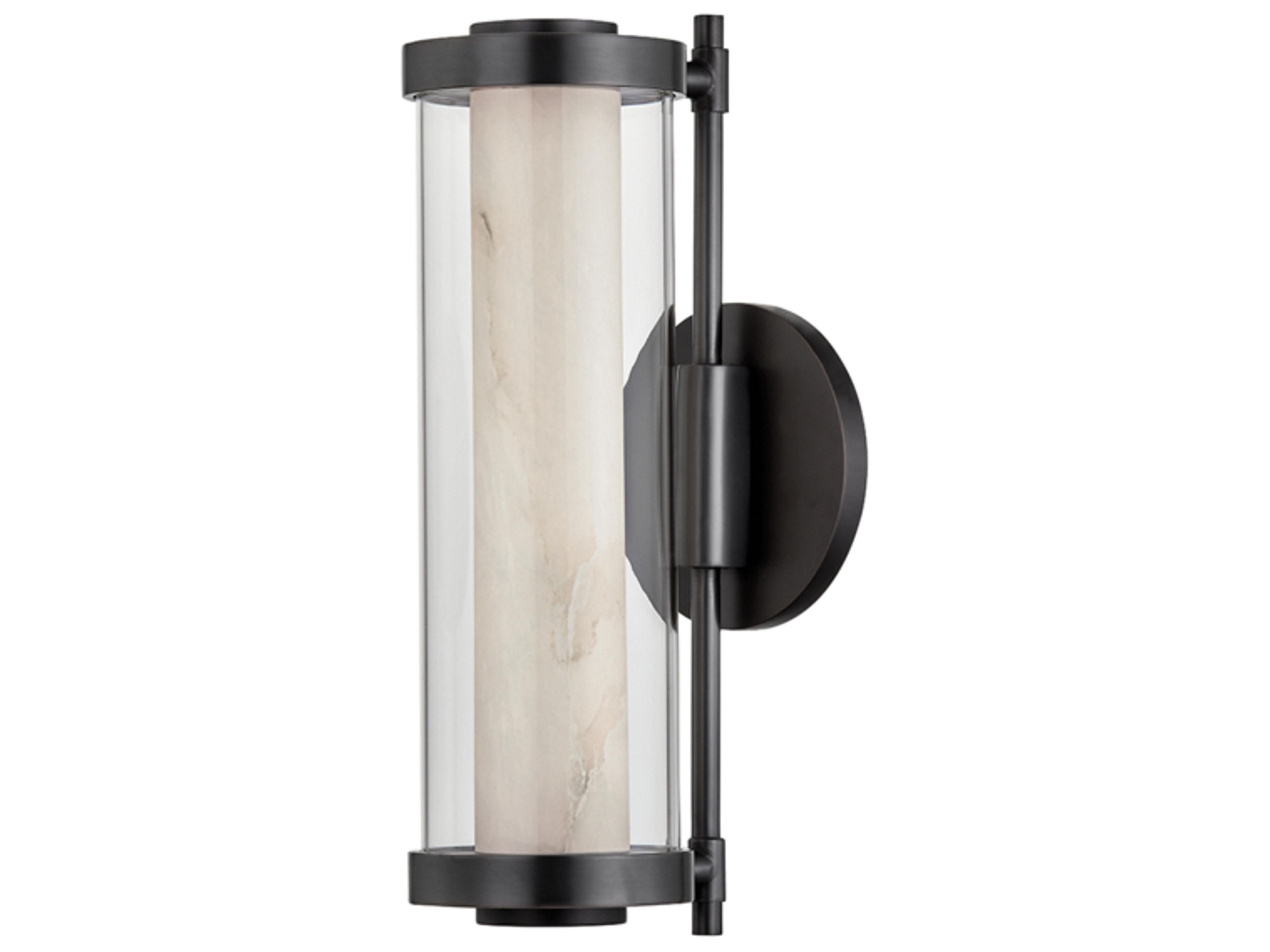 Caterina 1-Light Black Brass Glass LED Wall Sconce