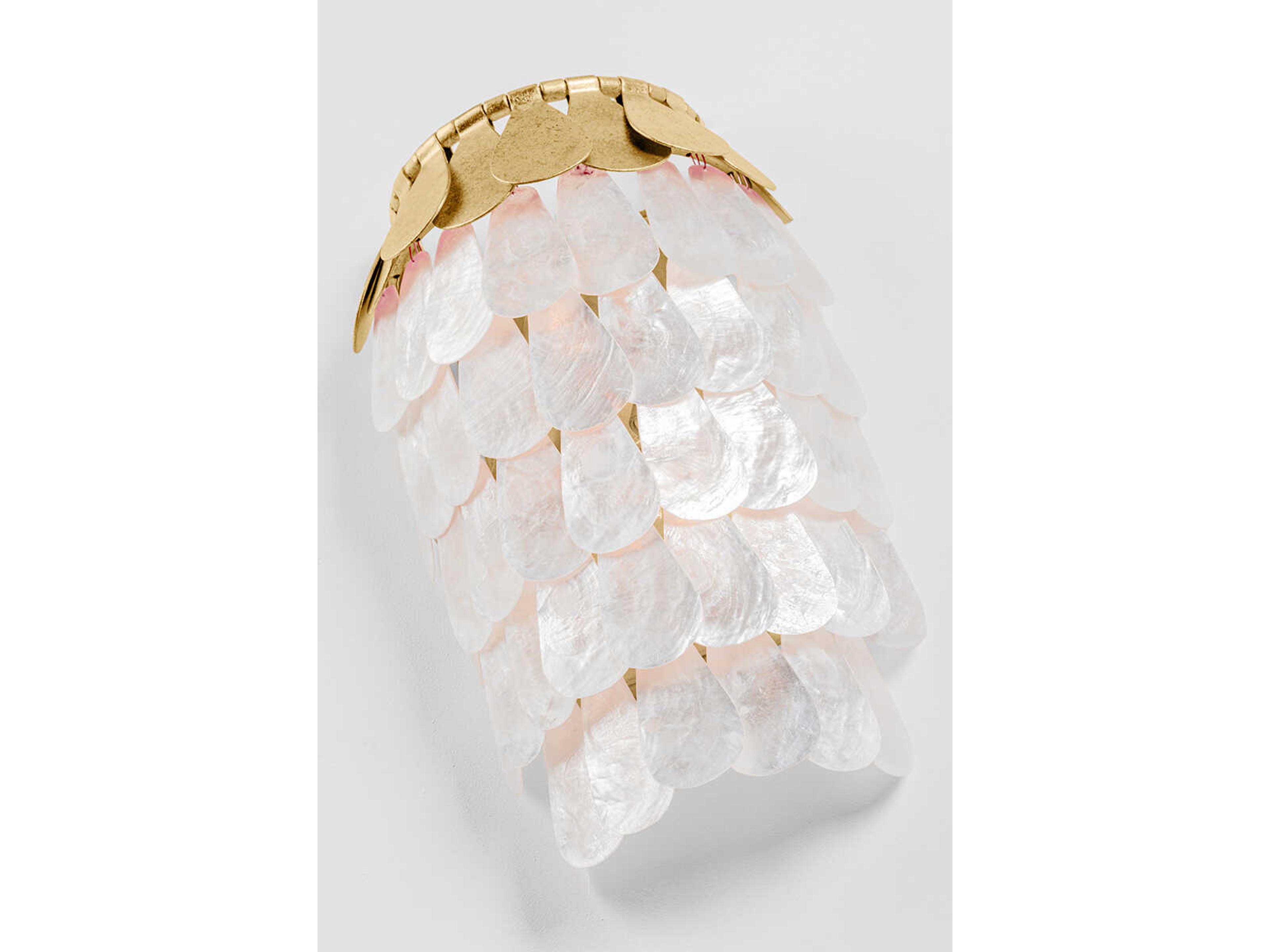 Corbett Lighting Coralie 2-Light Vintage Gold Leaf Wall Sconce