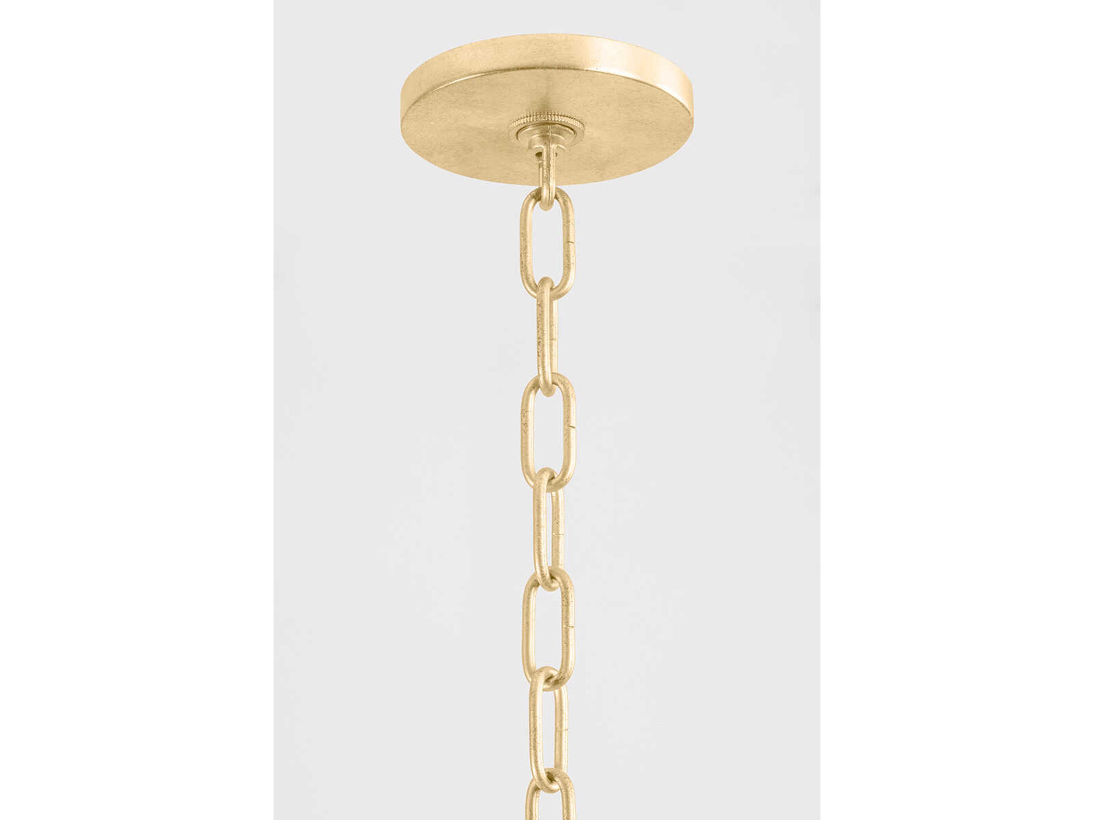 Corbett Lighting Coralie 1-Light Vintage Gold Leaf Round Pendant