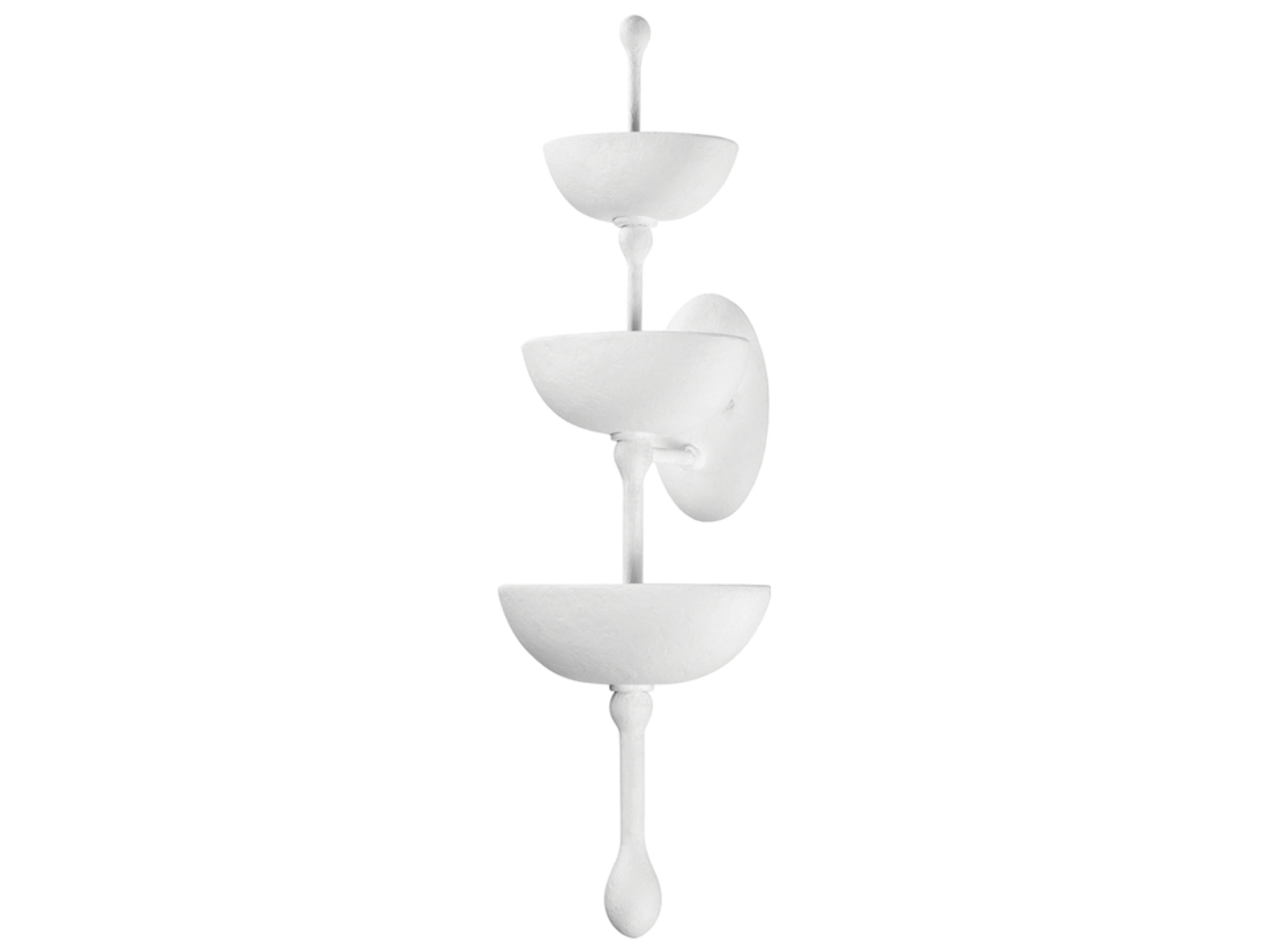 Aura 6-Light Gesso White Wall Sconce