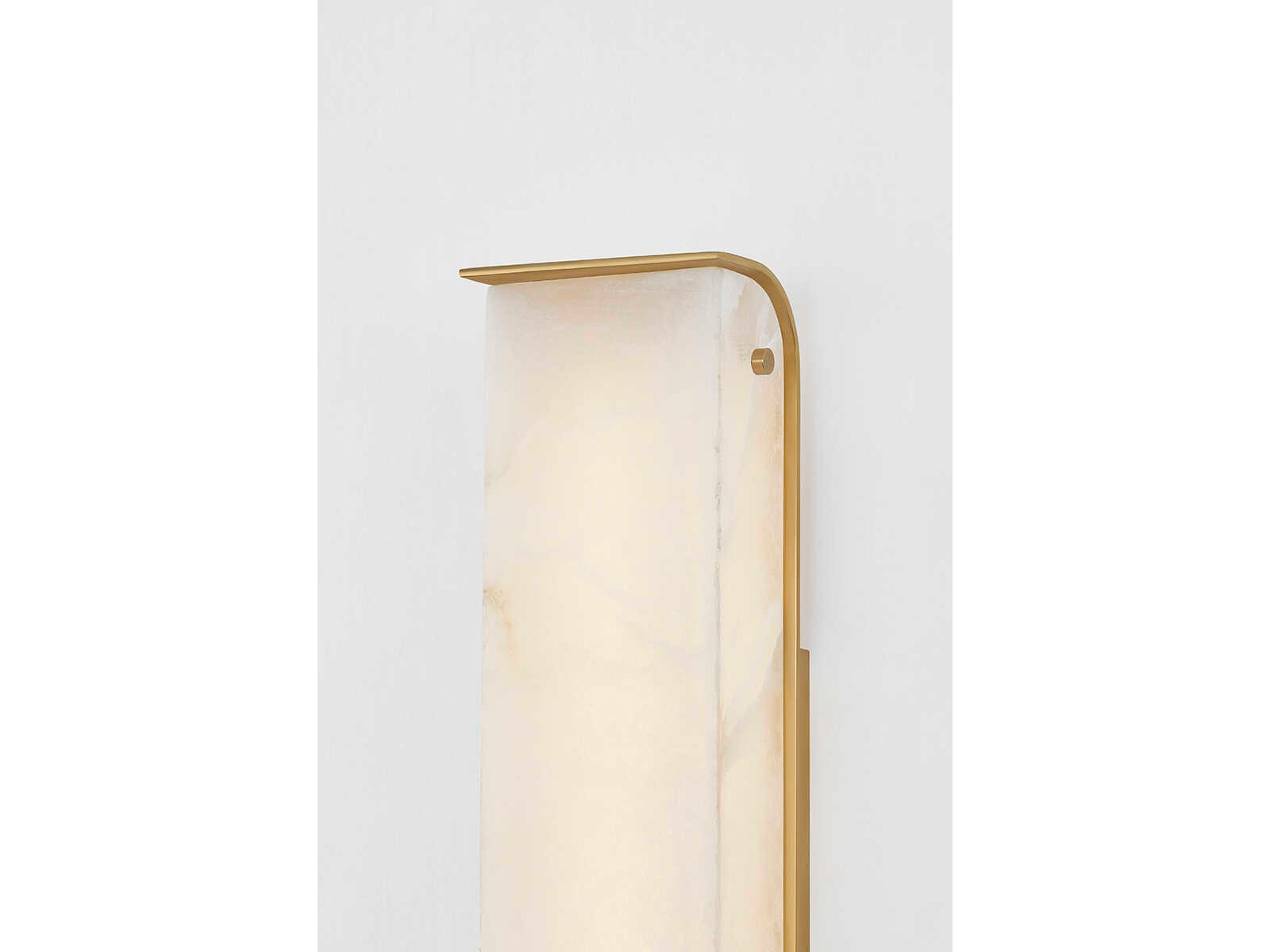 Corbett Lighting Hera 1-Light Vintage Brass White Wall Sconce