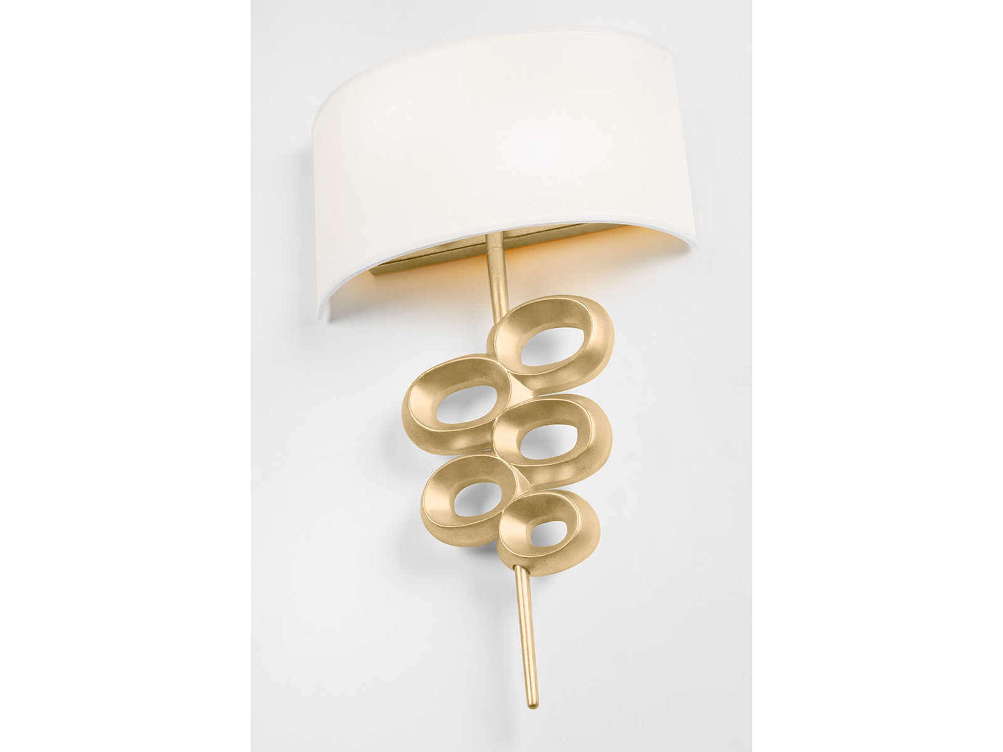 Corbett Lighting Tourmaline 2-Light Vintage Gold Leaf Wall Sconce