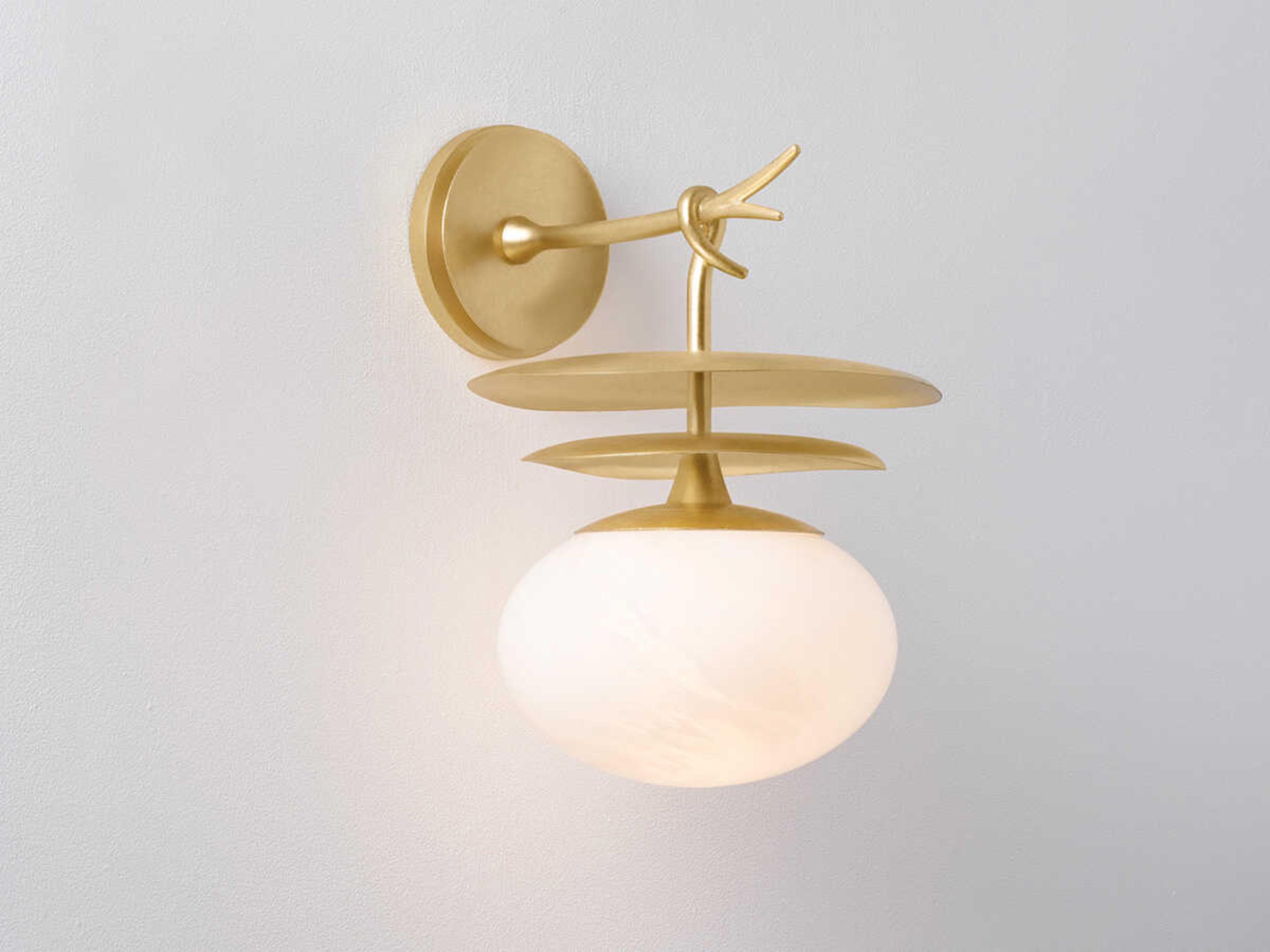 Corbett Lighting Ceylon 1-Light Vintage Gold Leaf Wall Sconce