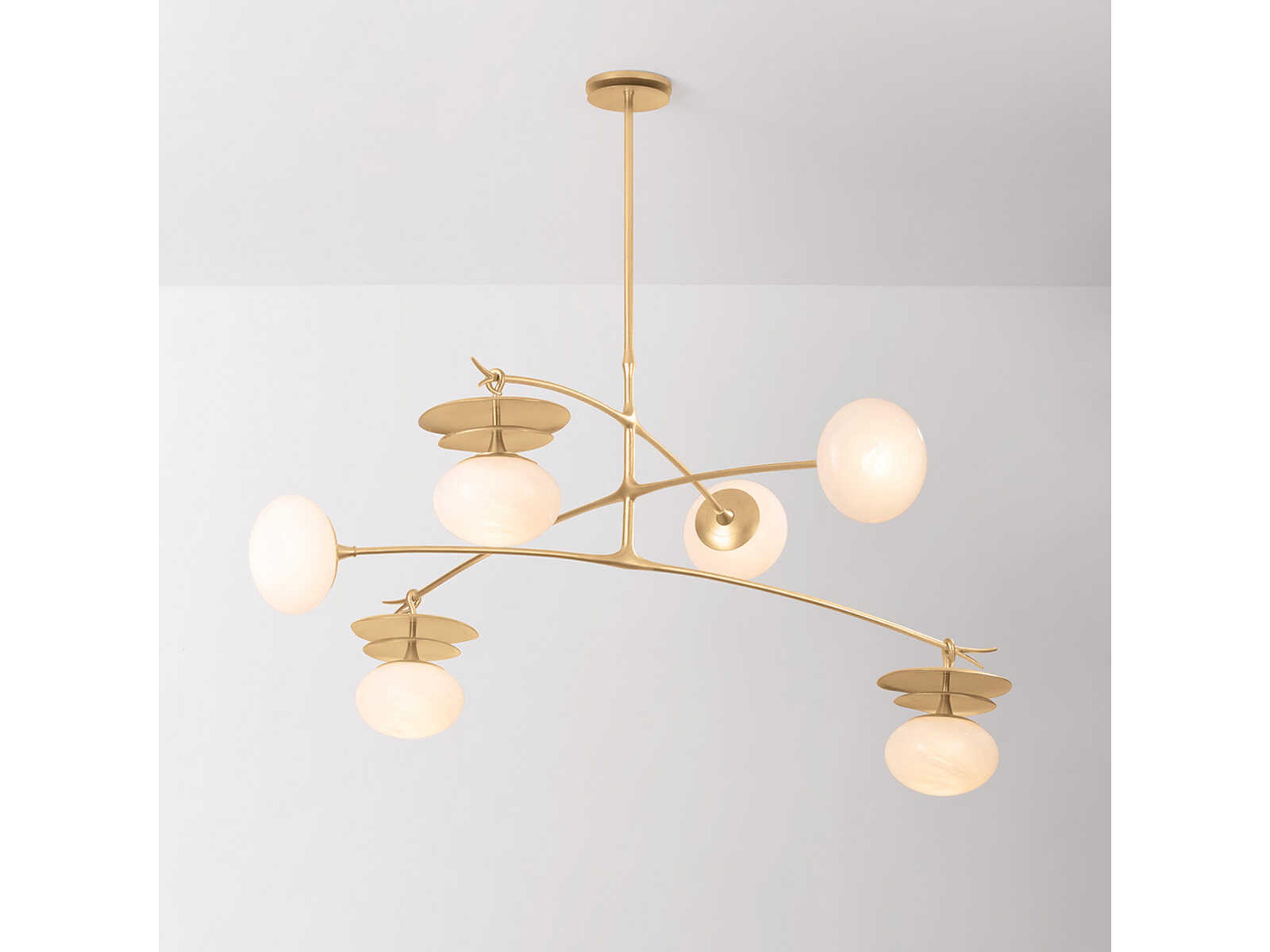 Corbett Lighting Ceylon 6-Light Vintage Gold Leaf Chandelier