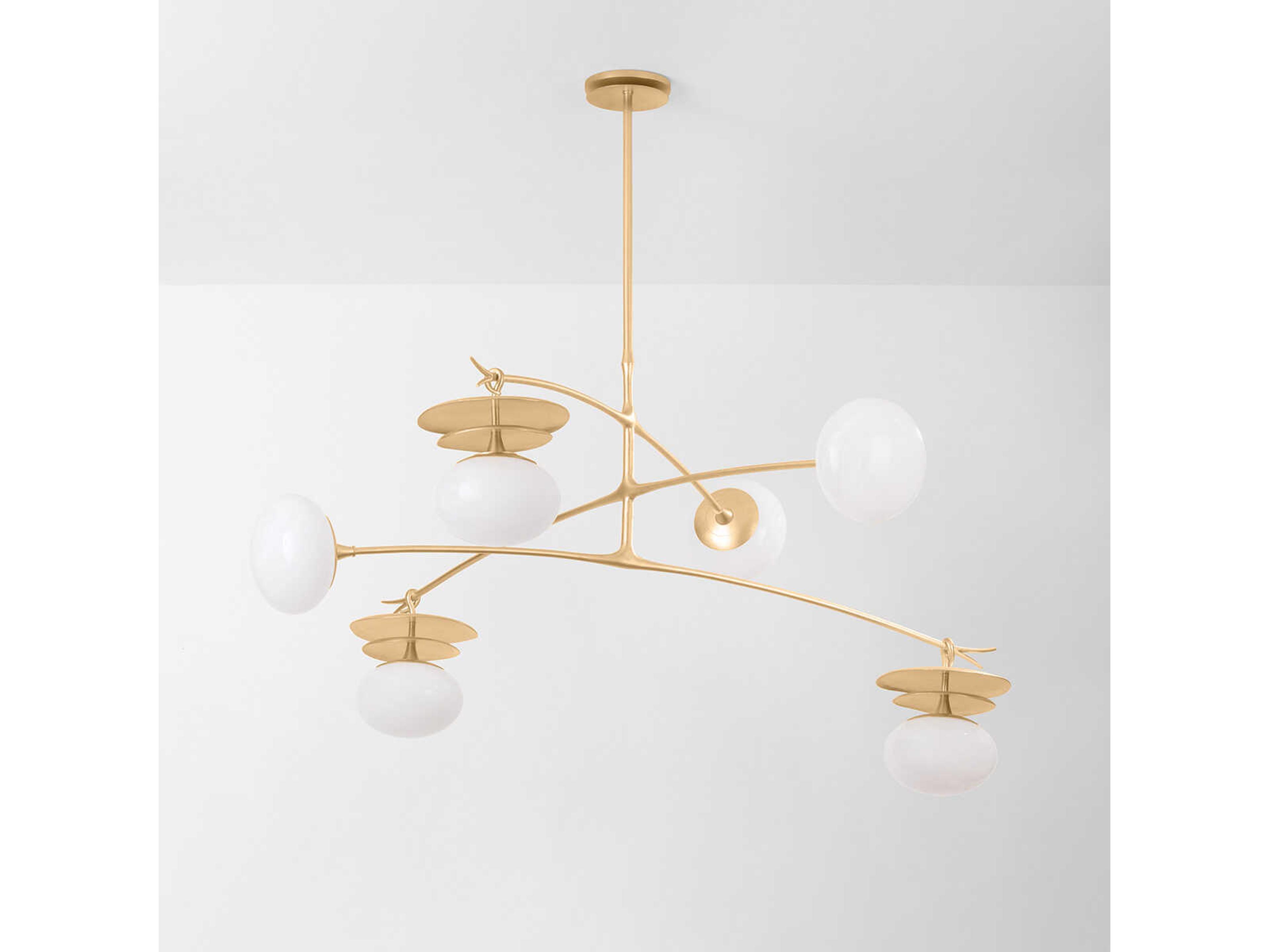 Corbett Lighting Ceylon 6-Light Vintage Gold Leaf Chandelier