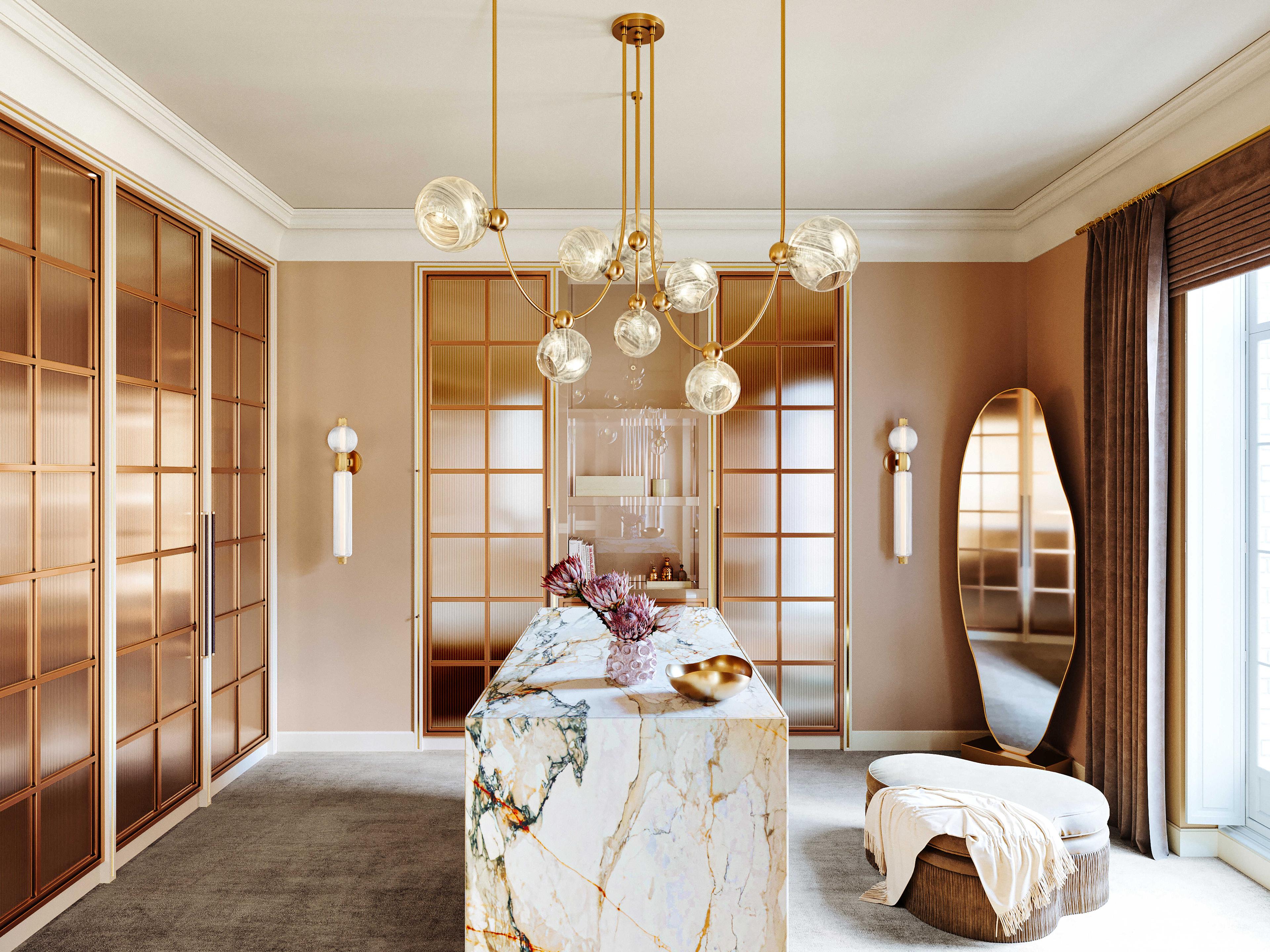 Corbett Lighting Atom 2-Light Vintage Brass Wall Sconce