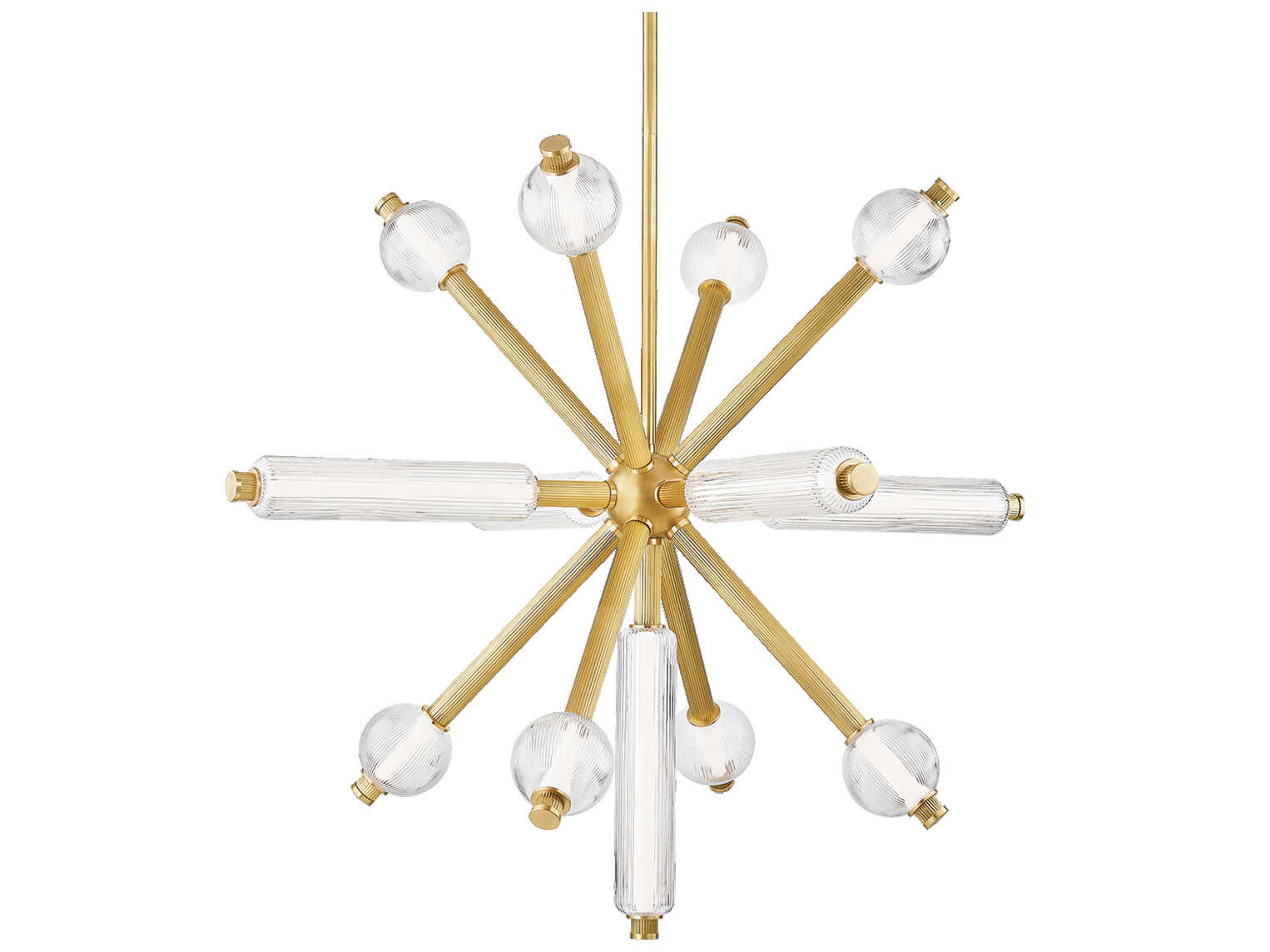 Corbett Lighting Atom 13-Light Vintage Brass Pendant