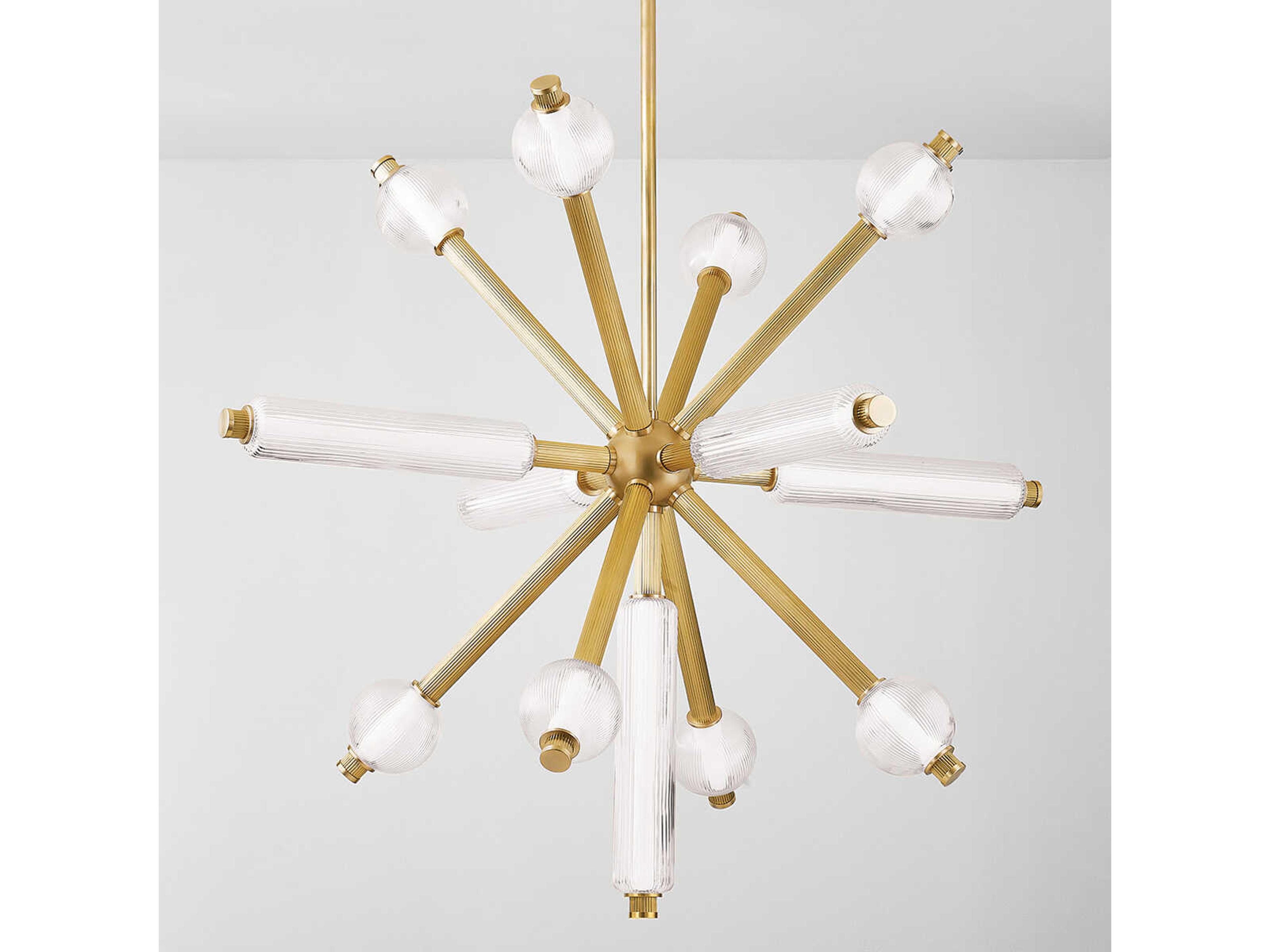 Corbett Lighting Atom 13-Light Vintage Brass Pendant