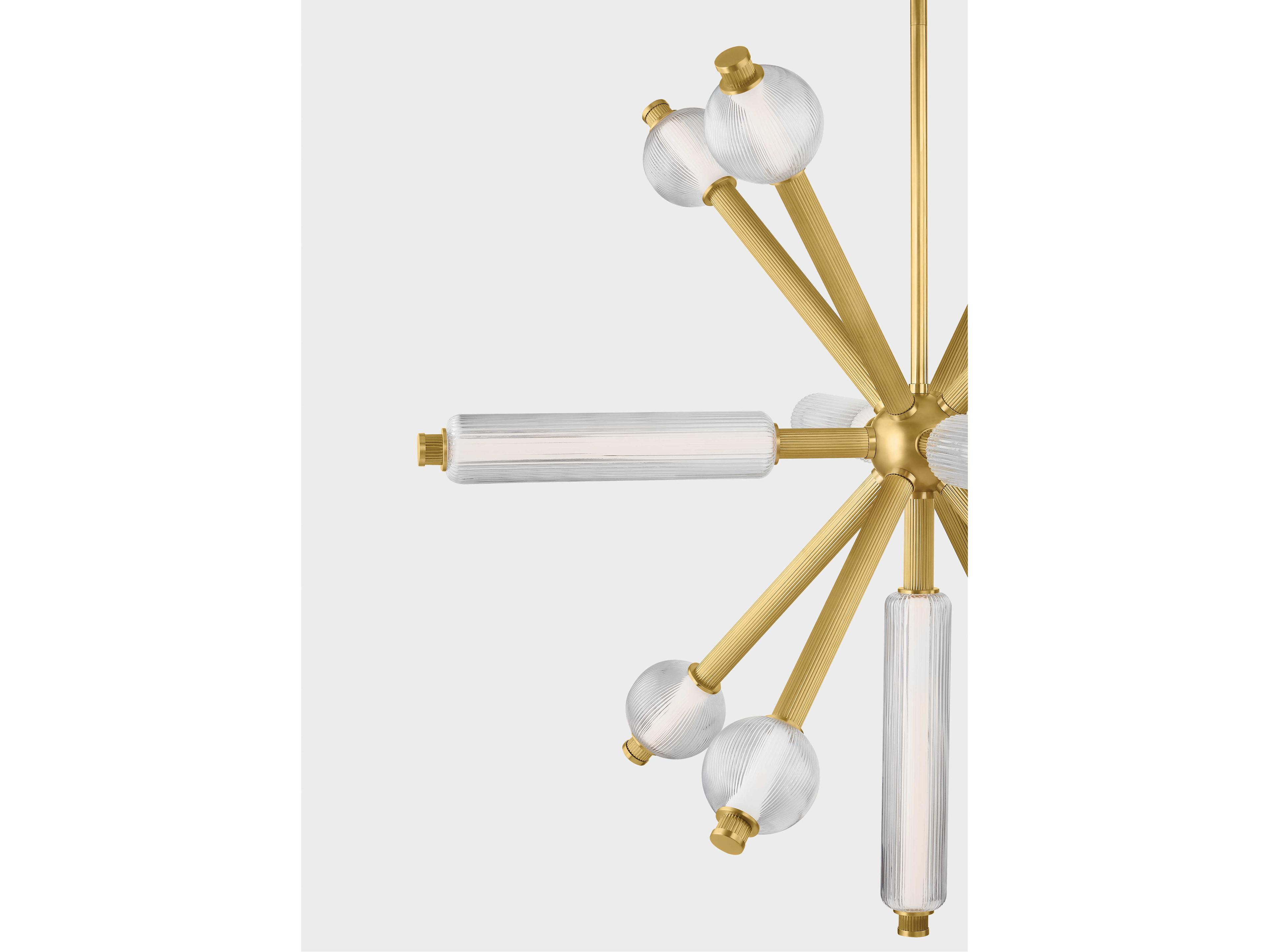 Corbett Lighting Atom 13-Light Vintage Brass Pendant