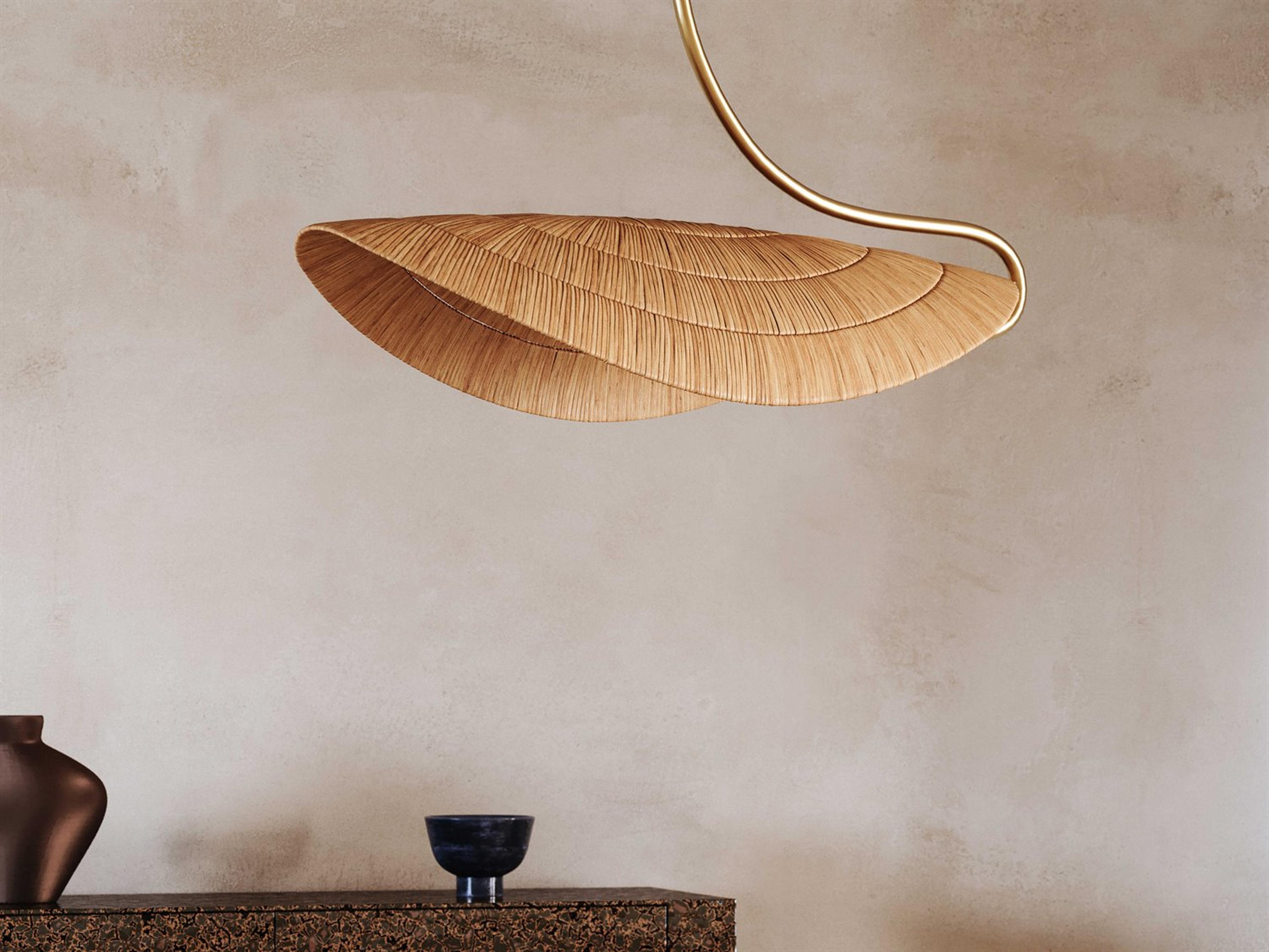 Corbett Lighting Medea 4-Light Gold Leaf Linear Island Pendant