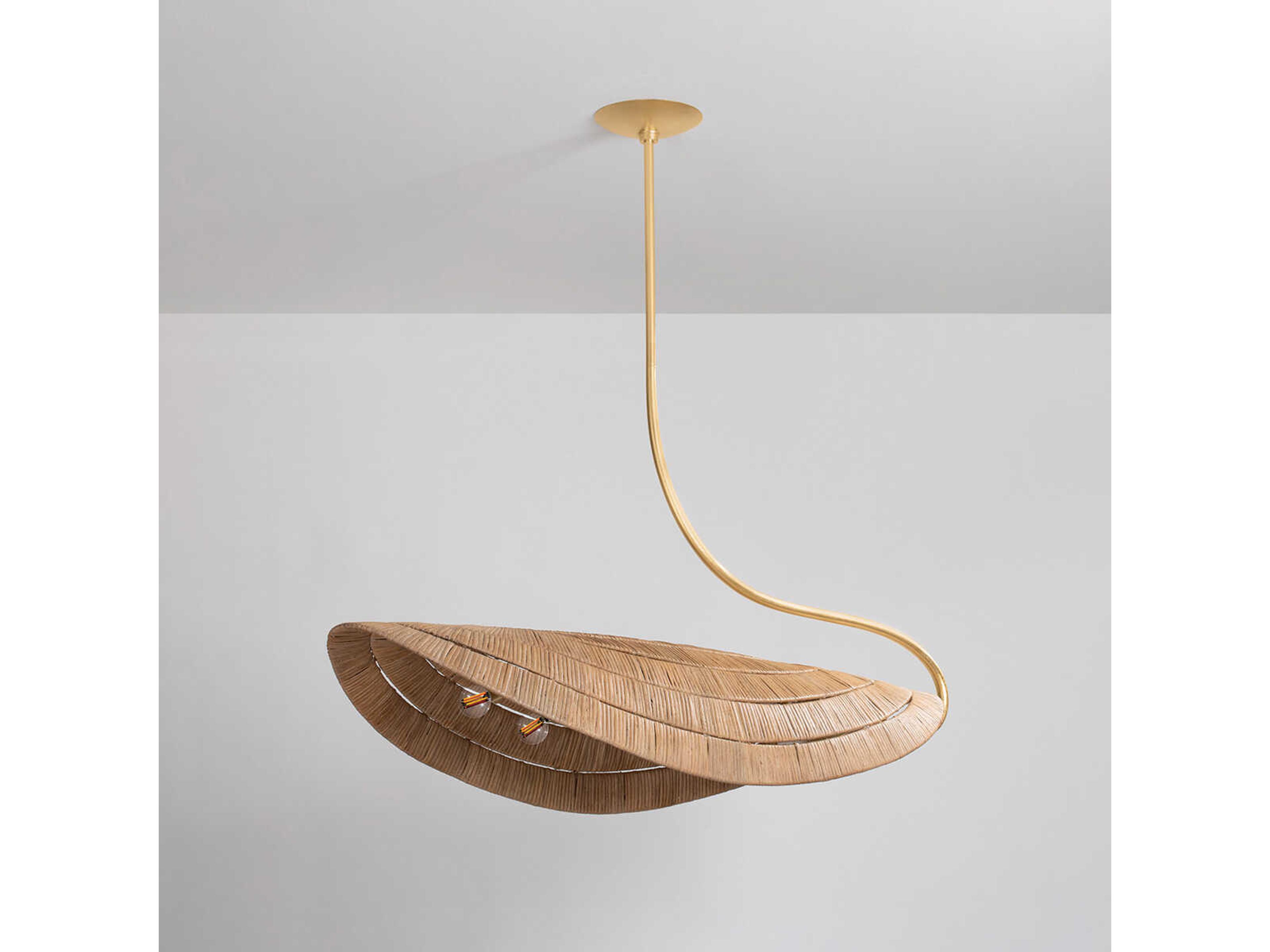 Corbett Lighting Medea 6-Light Gold Leaf Linear Island Pendant