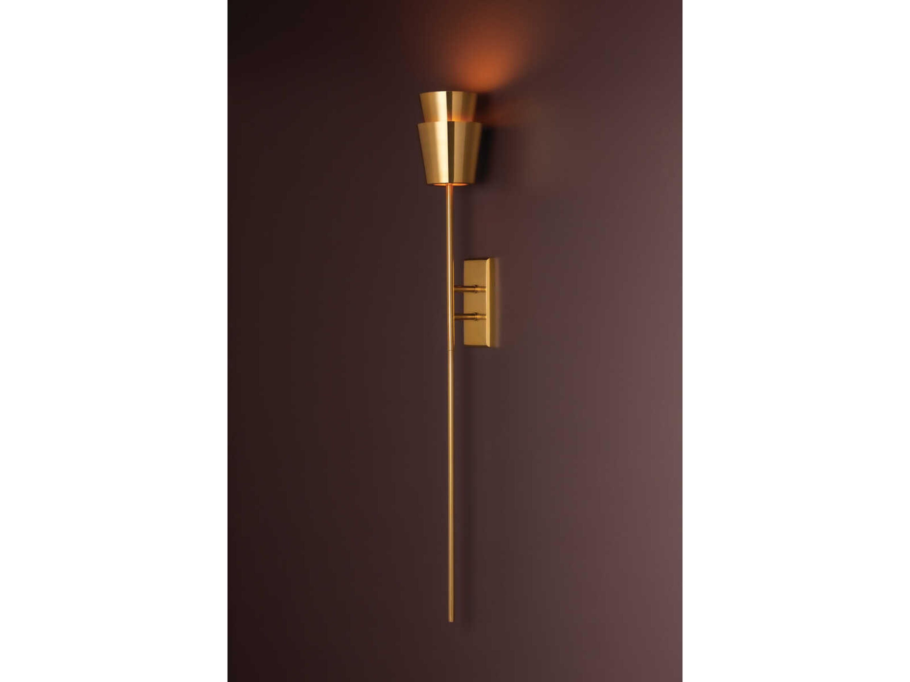 Corbett Lighting 1-Light Vintage Brass Wall Sconce